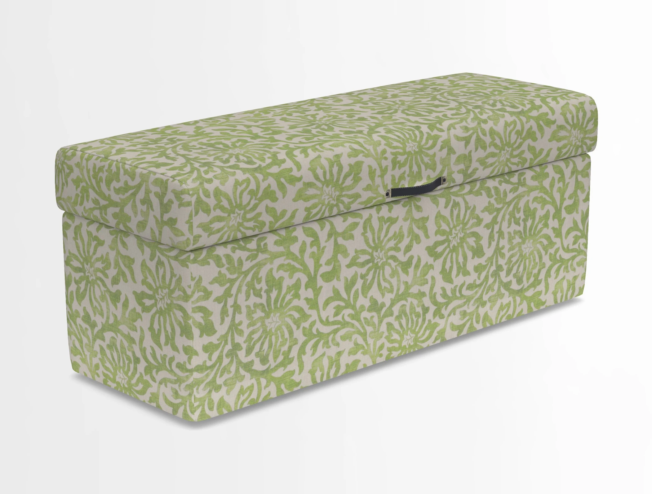 Birdham medium blanket box in Spill Resistant Gertrude Jekyll Ornamental Duck Egg and Alwinton 3 seater sofa in Spill Resistant Sussex Stripe Mocha
