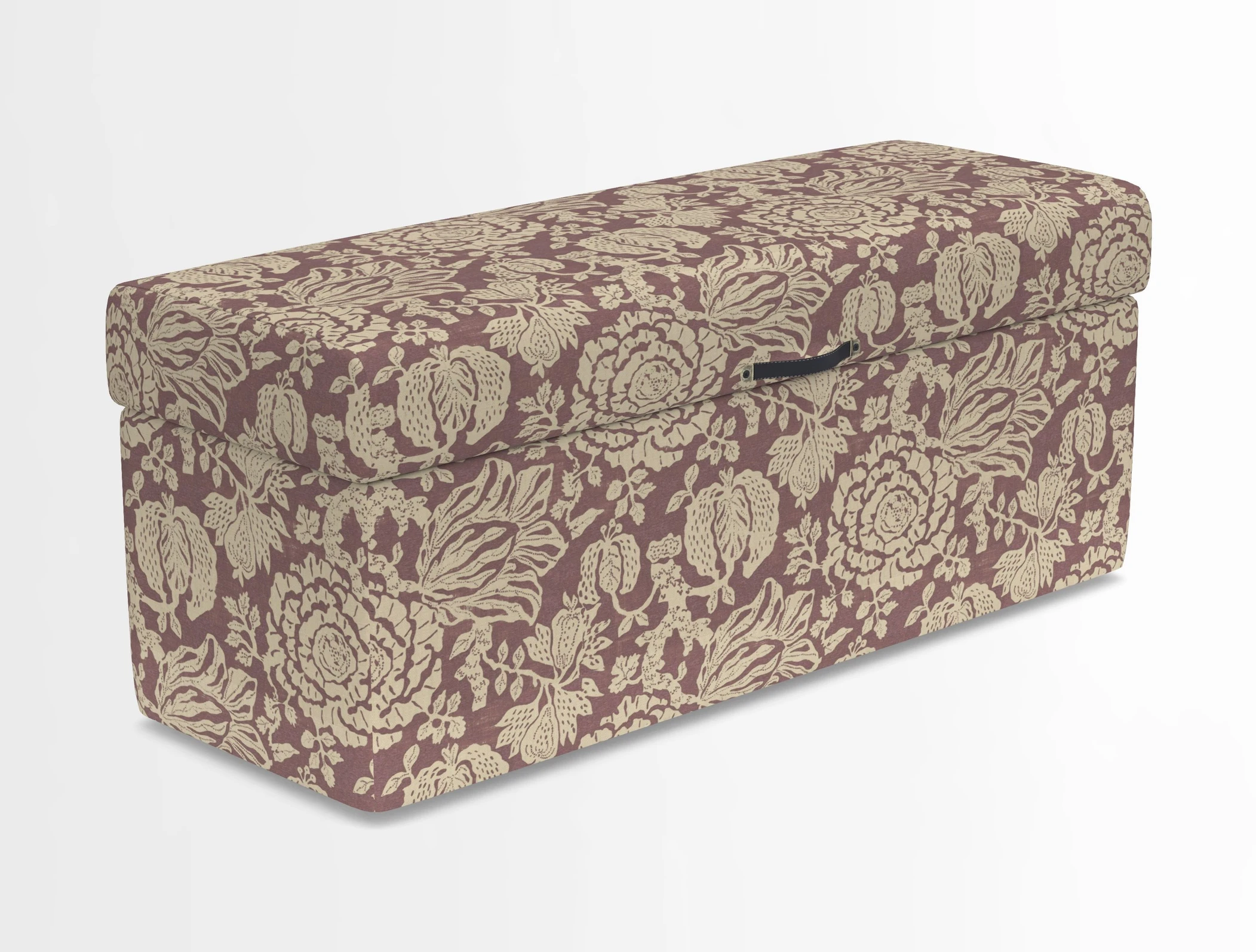 Birdham medium blanket box in Spill Resistant Gertrude Jekyll Ornamental Duck Egg and Alwinton 3 seater sofa in Spill Resistant Sussex Stripe Mocha