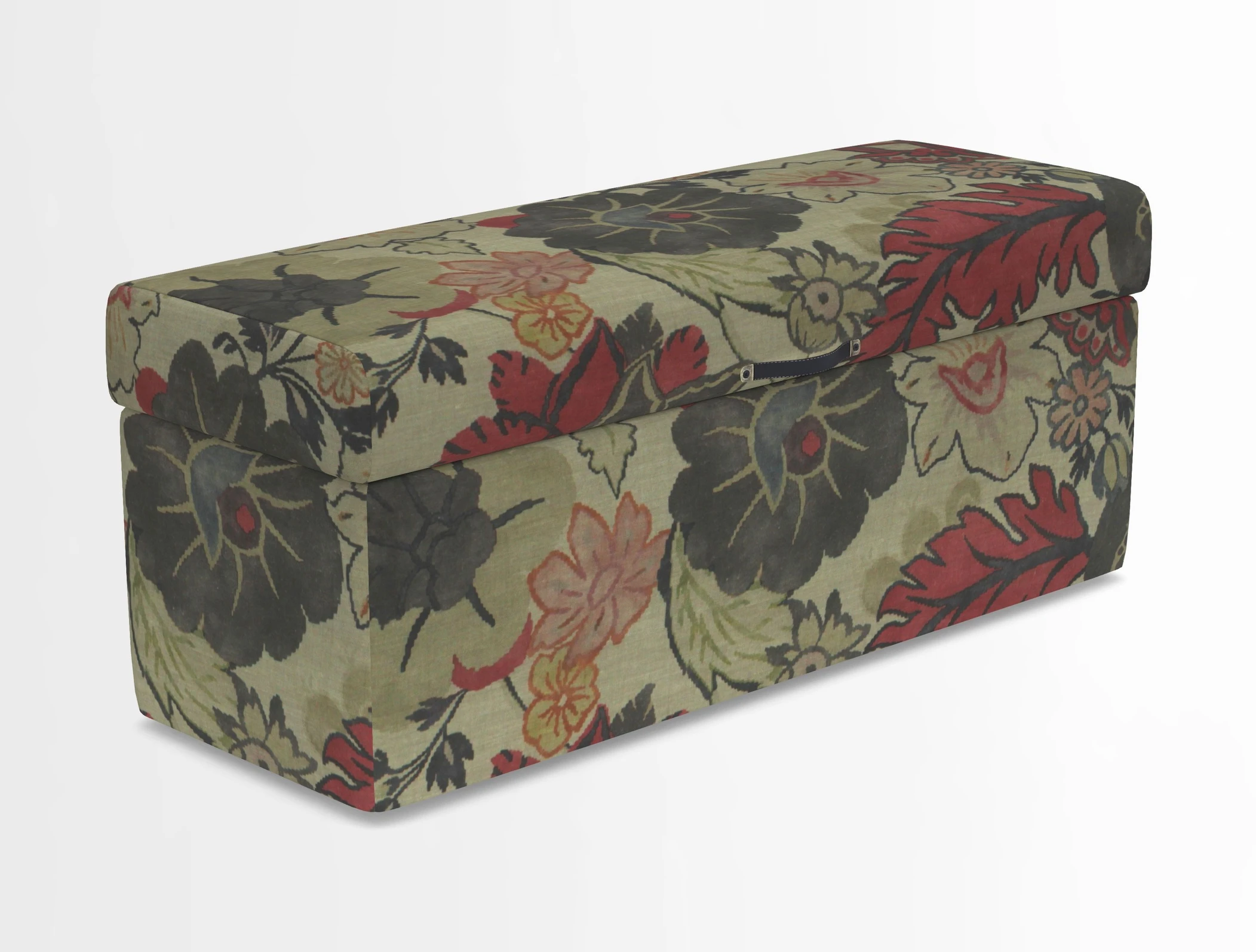 Birdham medium blanket box in Spill Resistant Gertrude Jekyll Ornamental Duck Egg and Alwinton 3 seater sofa in Spill Resistant Sussex Stripe Mocha