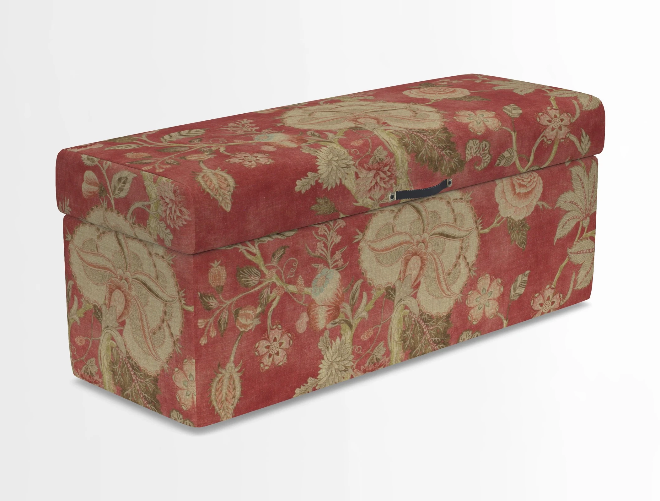 Birdham medium blanket box in Spill Resistant Gertrude Jekyll Ornamental Duck Egg and Alwinton 3 seater sofa in Spill Resistant Sussex Stripe Mocha