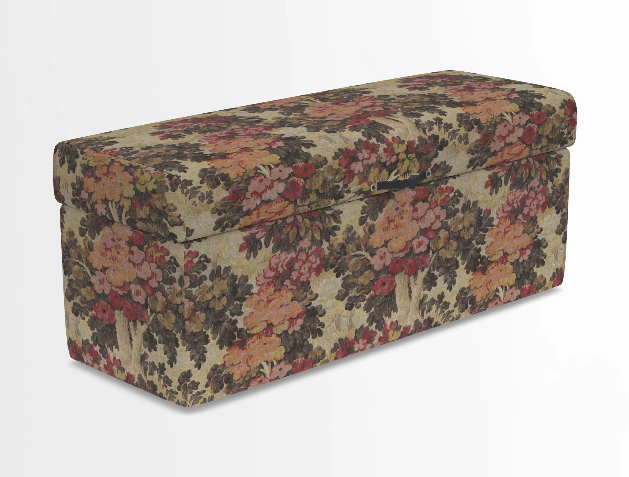 Birdham medium blanket box in Spill Resistant Gertrude Jekyll Ornamental Duck Egg and Alwinton 3 seater sofa in Spill Resistant Sussex Stripe Mocha