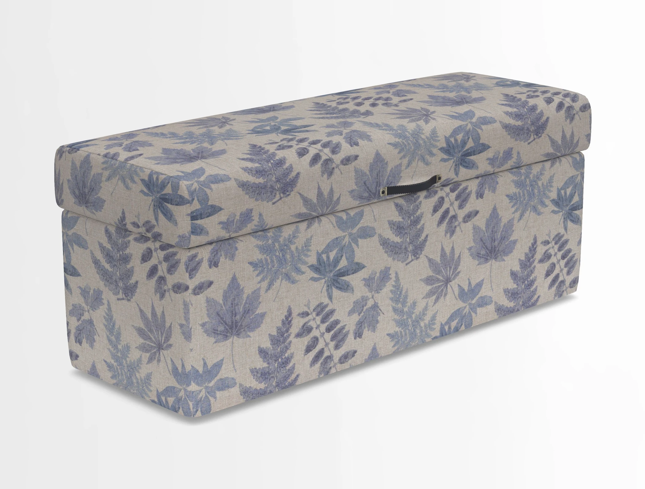 Birdham medium blanket box in Spill Resistant Gertrude Jekyll Ornamental Duck Egg and Alwinton 3 seater sofa in Spill Resistant Sussex Stripe Mocha