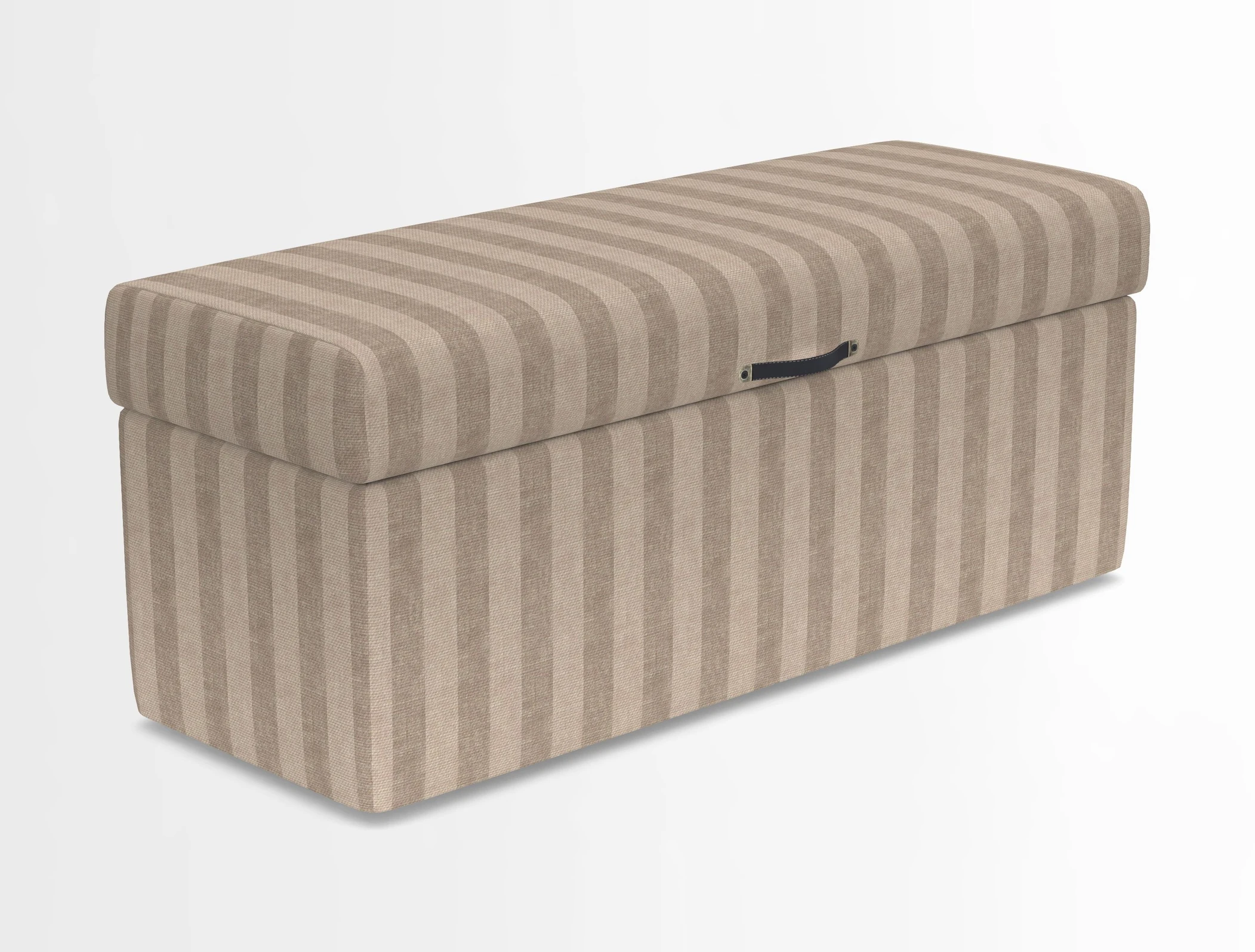 Birdham medium blanket box in Spill Resistant Gertrude Jekyll Ornamental Duck Egg and Alwinton 3 seater sofa in Spill Resistant Sussex Stripe Mocha
