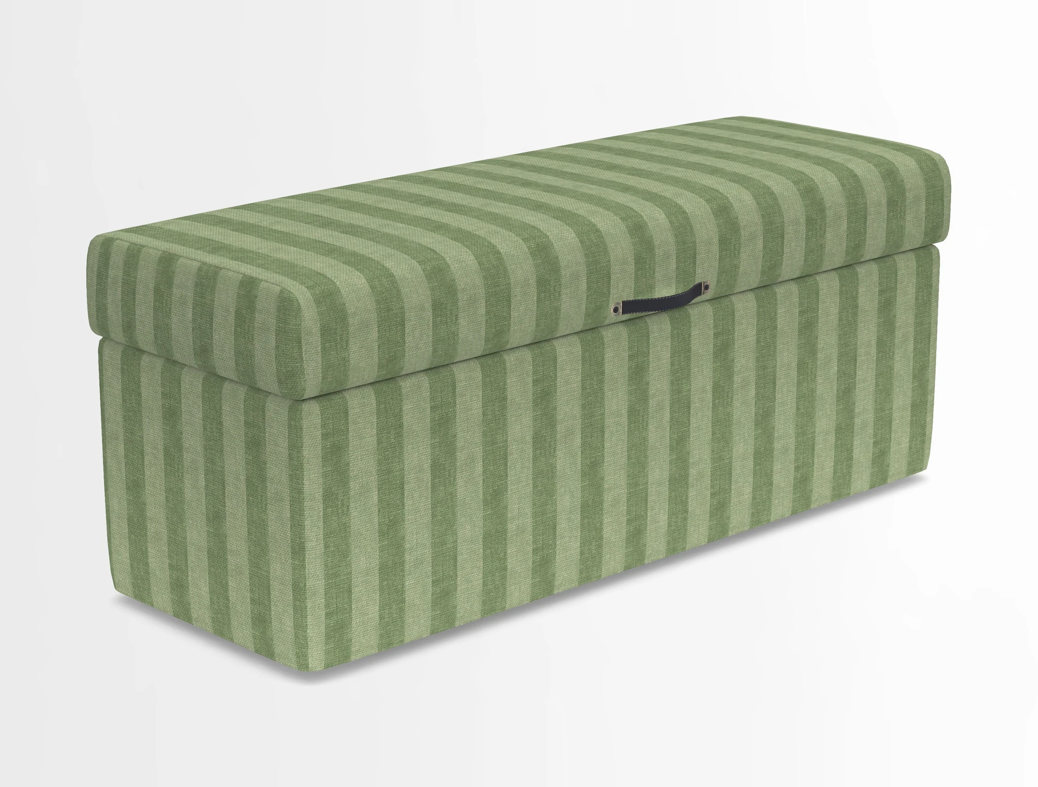 Birdham medium blanket box in Spill Resistant Gertrude Jekyll Ornamental Duck Egg and Alwinton 3 seater sofa in Spill Resistant Sussex Stripe Mocha