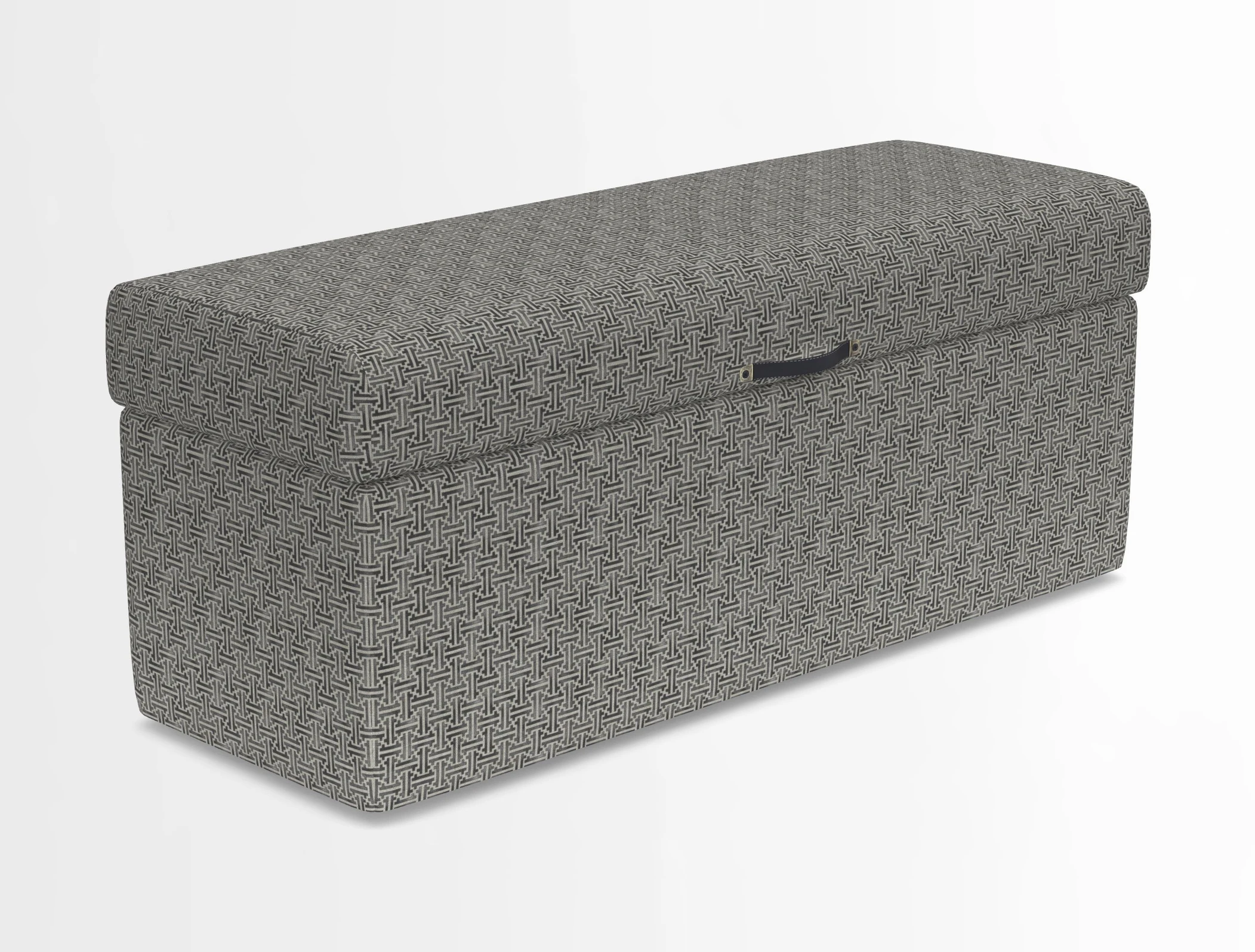 Birdham medium blanket box in Spill Resistant Gertrude Jekyll Ornamental Duck Egg and Alwinton 3 seater sofa in Spill Resistant Sussex Stripe Mocha