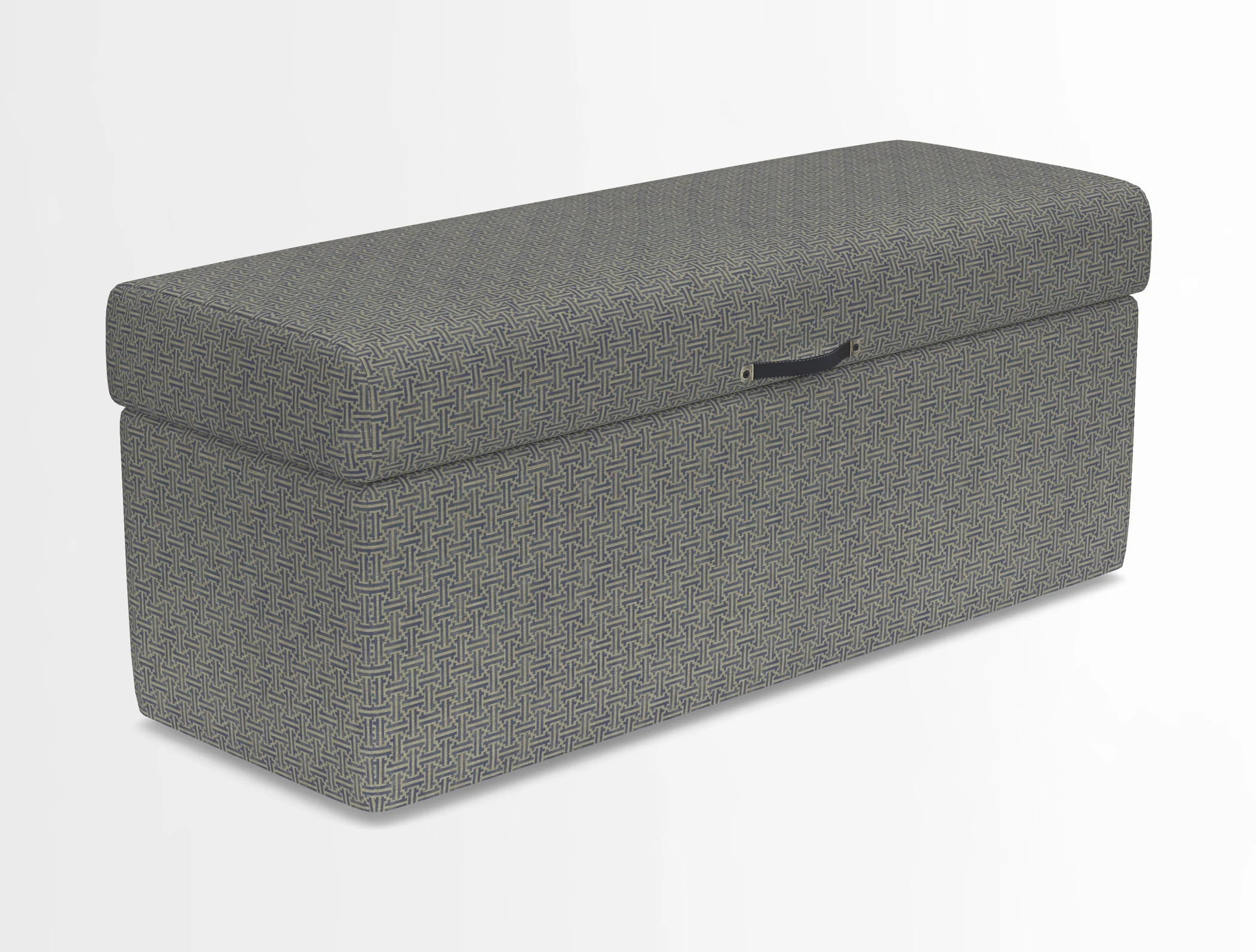 Birdham medium blanket box in Spill Resistant Gertrude Jekyll Ornamental Duck Egg and Alwinton 3 seater sofa in Spill Resistant Sussex Stripe Mocha