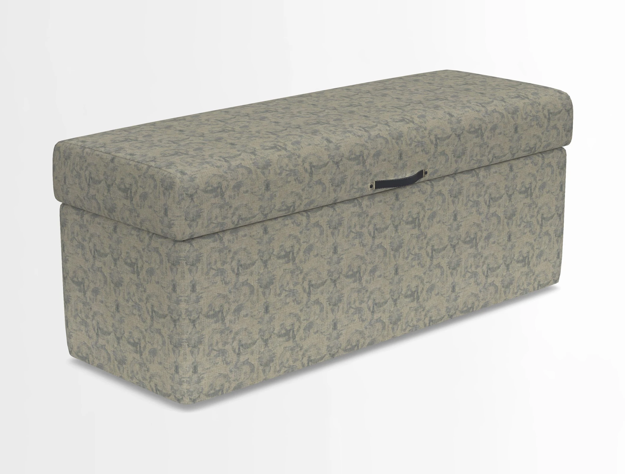 Birdham medium blanket box in Spill Resistant Gertrude Jekyll Ornamental Duck Egg and Alwinton 3 seater sofa in Spill Resistant Sussex Stripe Mocha