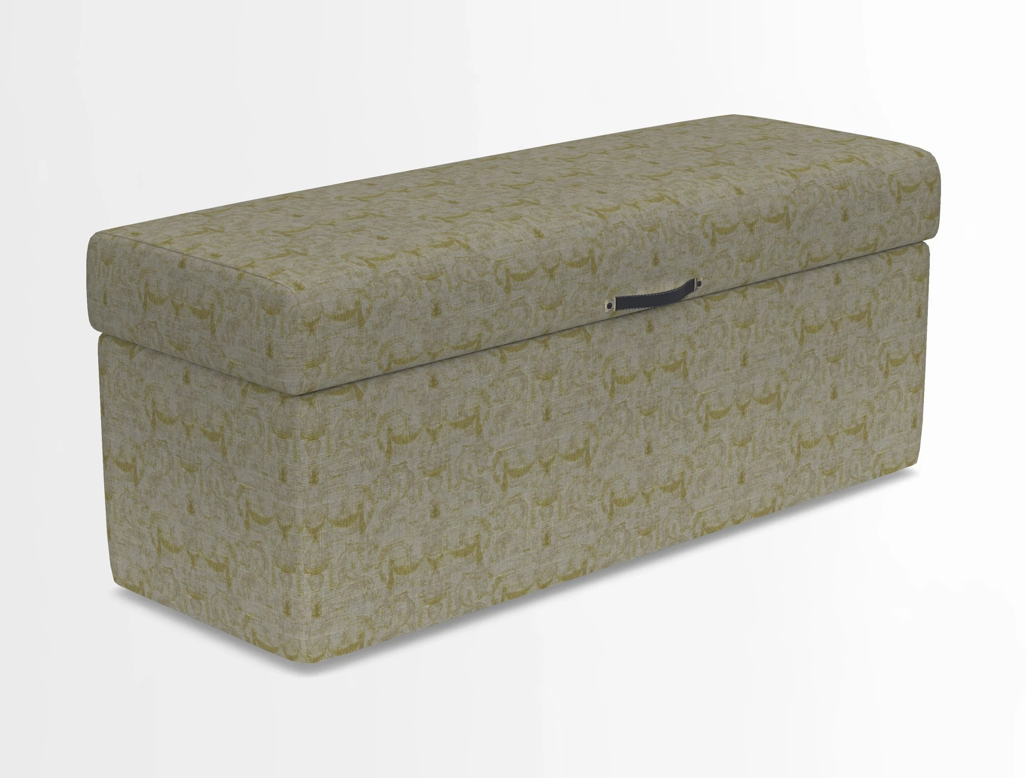 Birdham medium blanket box in Spill Resistant Gertrude Jekyll Ornamental Duck Egg and Alwinton 3 seater sofa in Spill Resistant Sussex Stripe Mocha