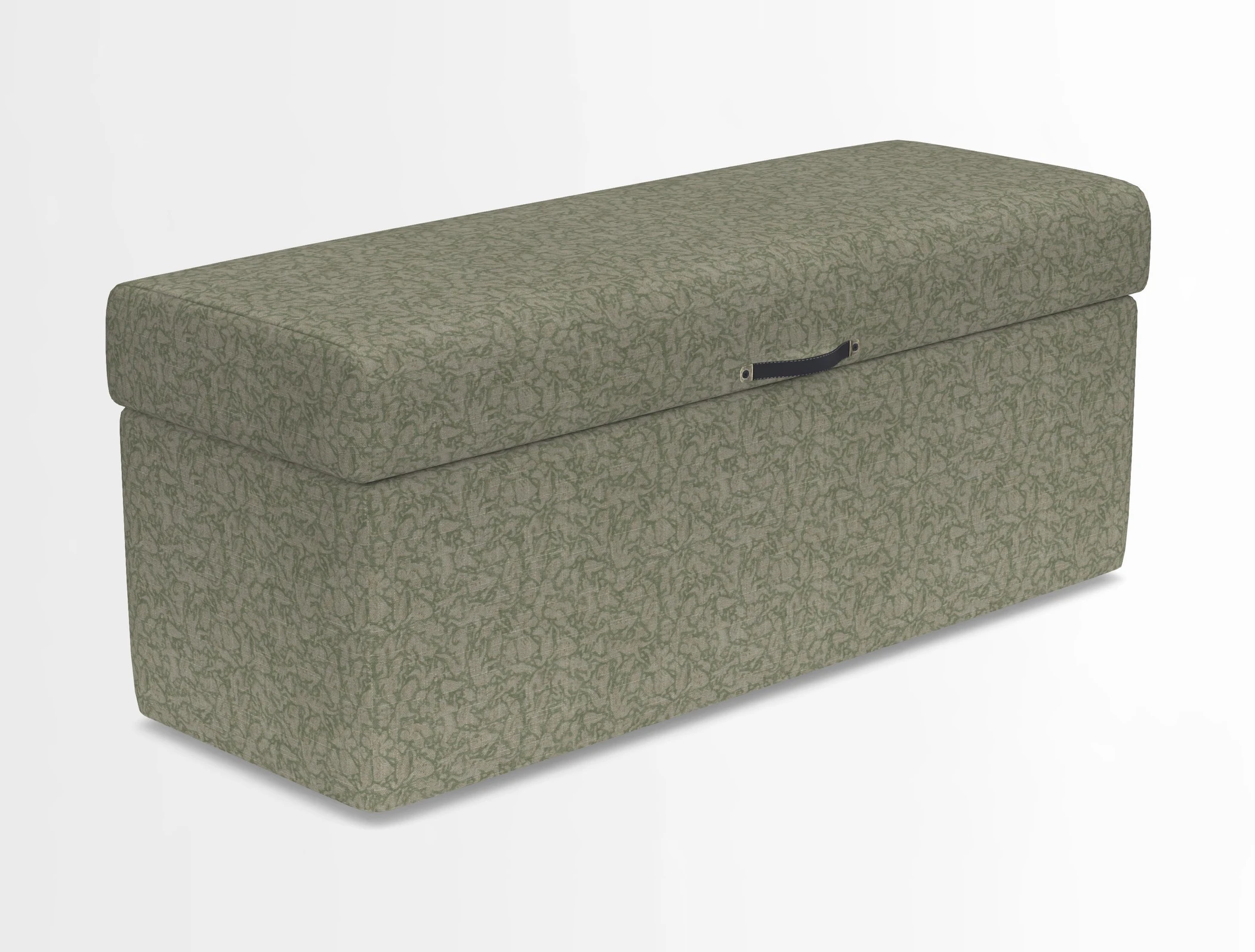 Birdham medium blanket box in Spill Resistant Gertrude Jekyll Ornamental Duck Egg and Alwinton 3 seater sofa in Spill Resistant Sussex Stripe Mocha
