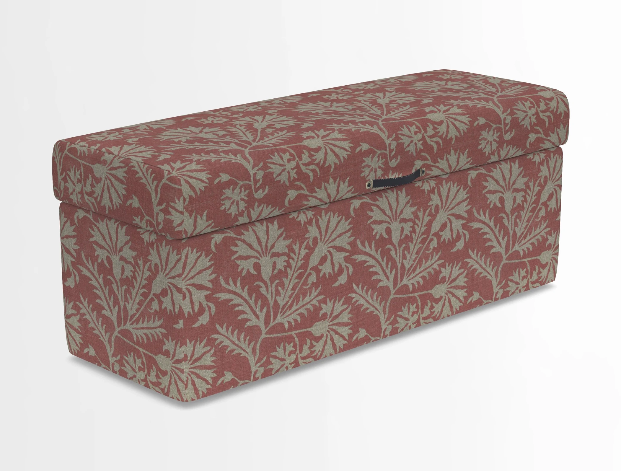 Birdham medium blanket box in Spill Resistant Gertrude Jekyll Ornamental Duck Egg and Alwinton 3 seater sofa in Spill Resistant Sussex Stripe Mocha