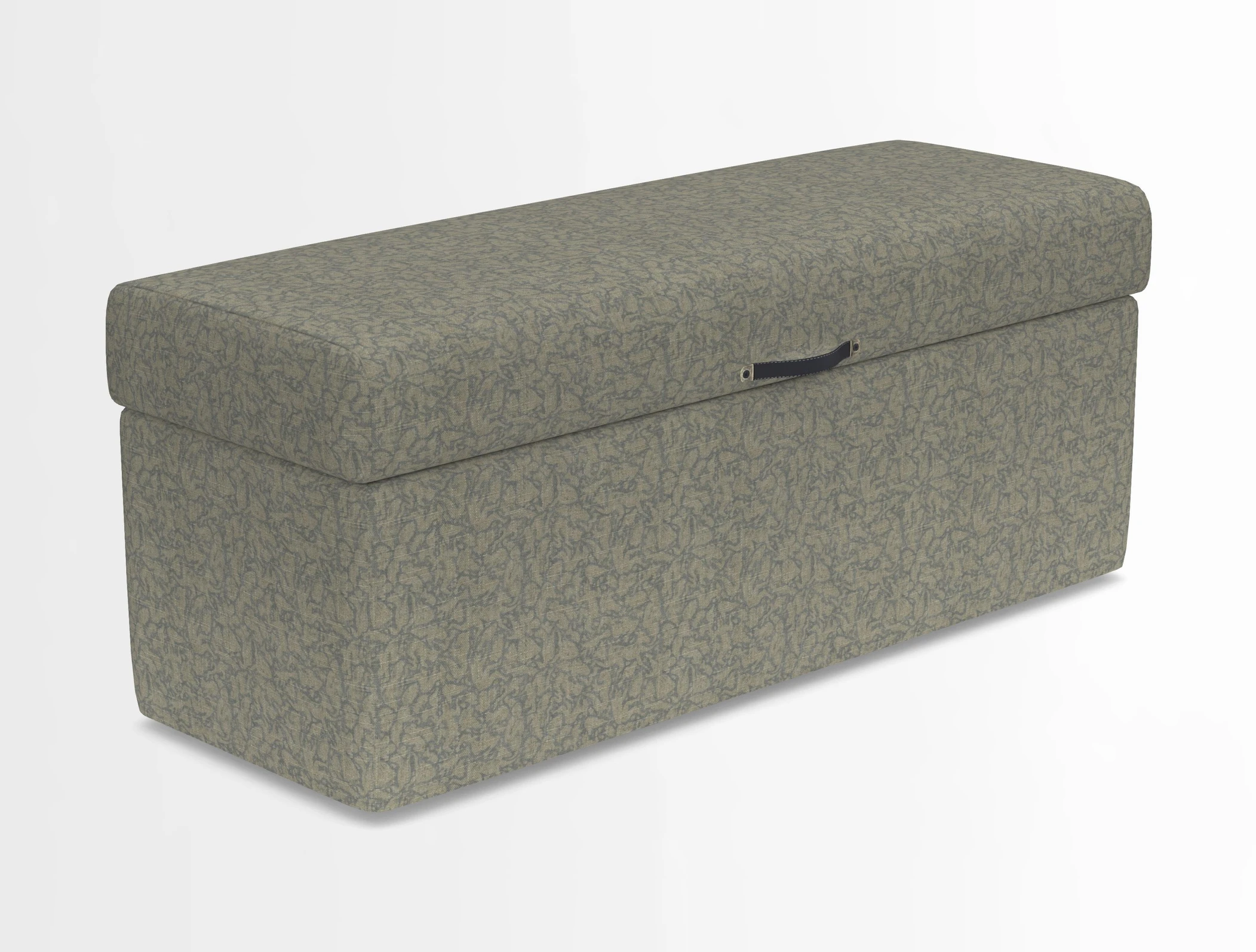 Birdham medium blanket box in Spill Resistant Gertrude Jekyll Ornamental Duck Egg and Alwinton 3 seater sofa in Spill Resistant Sussex Stripe Mocha