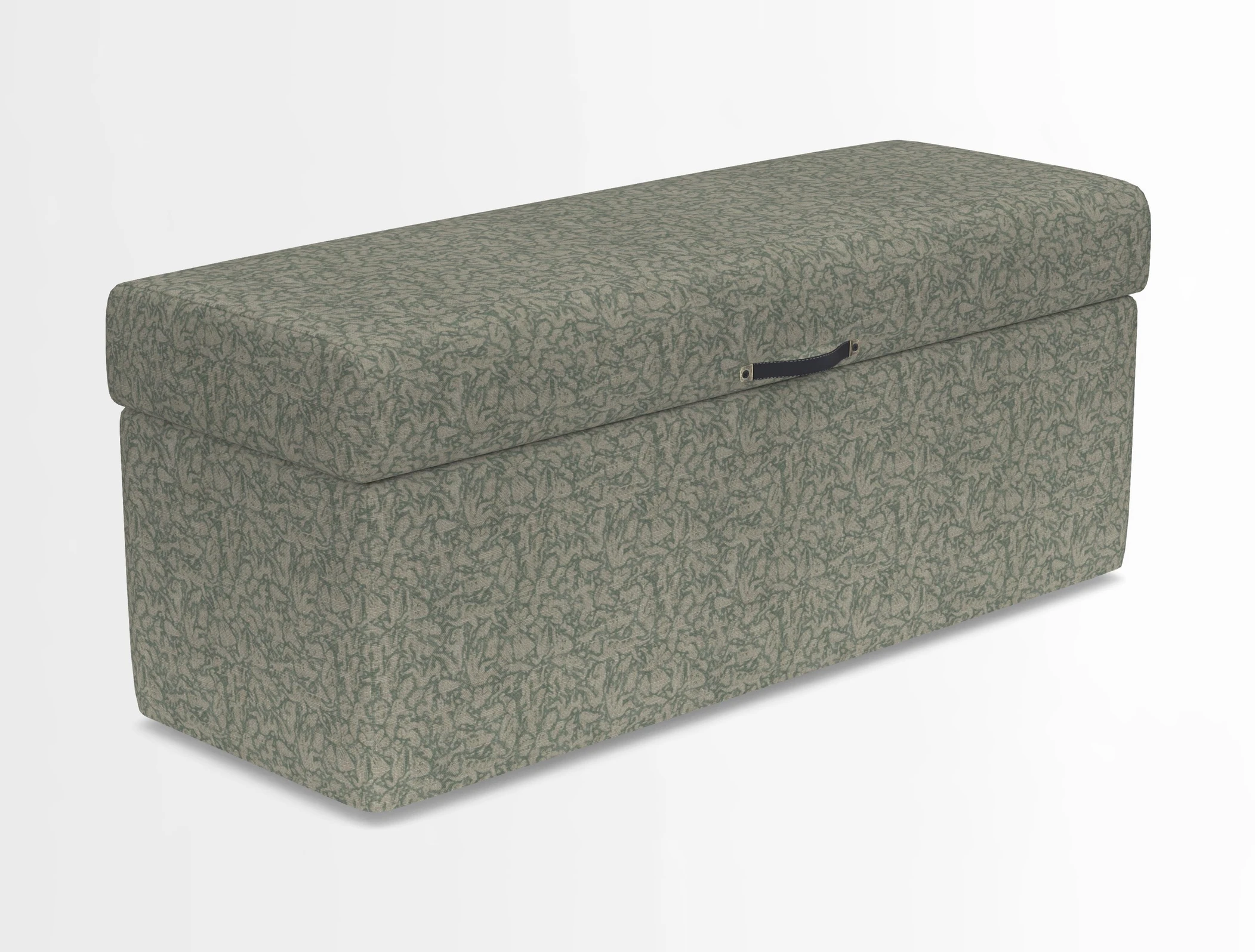 Birdham medium blanket box in Spill Resistant Gertrude Jekyll Ornamental Duck Egg and Alwinton 3 seater sofa in Spill Resistant Sussex Stripe Mocha
