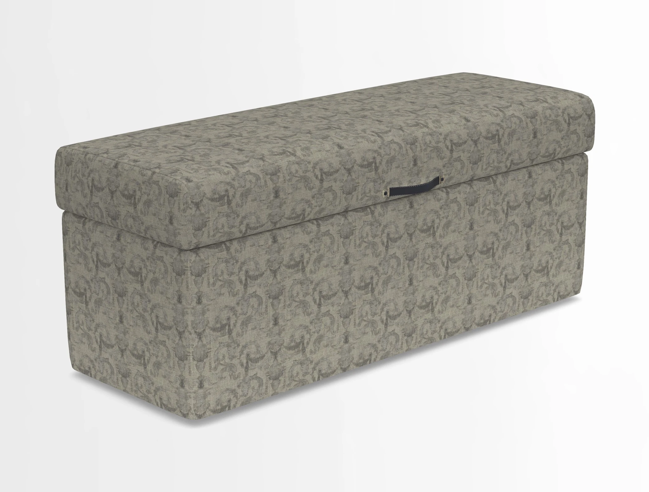 Birdham medium blanket box in Spill Resistant Gertrude Jekyll Ornamental Duck Egg and Alwinton 3 seater sofa in Spill Resistant Sussex Stripe Mocha