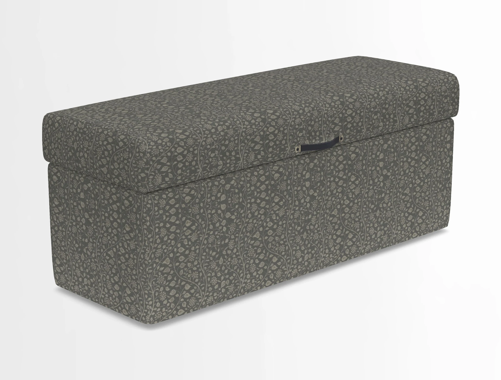 Birdham medium blanket box in Spill Resistant Gertrude Jekyll Ornamental Duck Egg and Alwinton 3 seater sofa in Spill Resistant Sussex Stripe Mocha