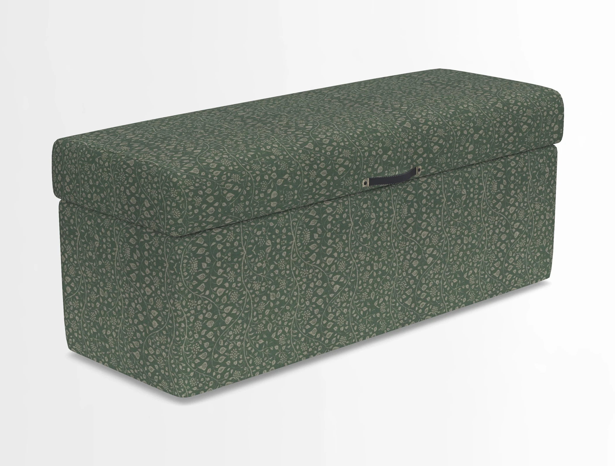 Birdham medium blanket box in Spill Resistant Gertrude Jekyll Ornamental Duck Egg and Alwinton 3 seater sofa in Spill Resistant Sussex Stripe Mocha