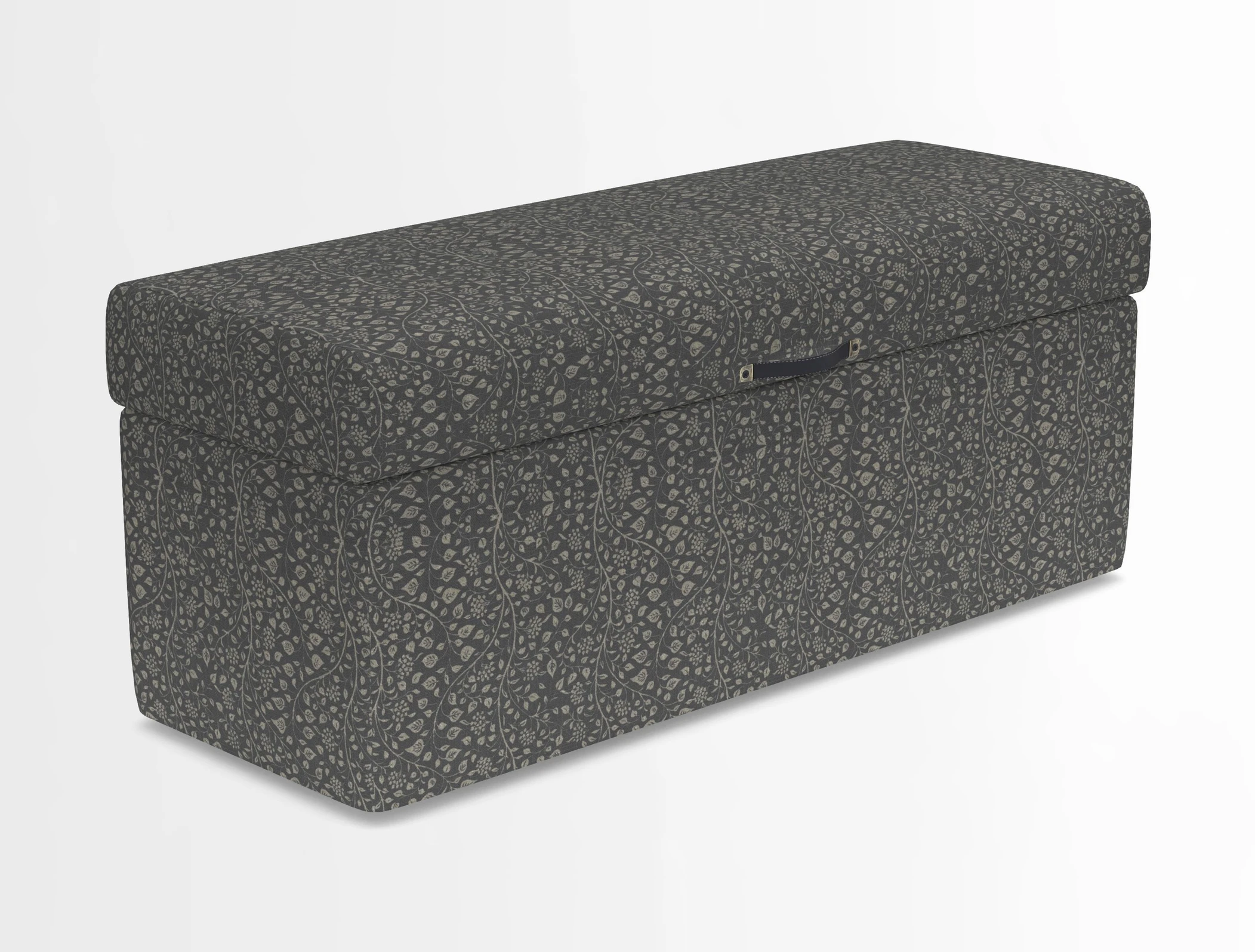 Birdham medium blanket box in Spill Resistant Gertrude Jekyll Ornamental Duck Egg and Alwinton 3 seater sofa in Spill Resistant Sussex Stripe Mocha