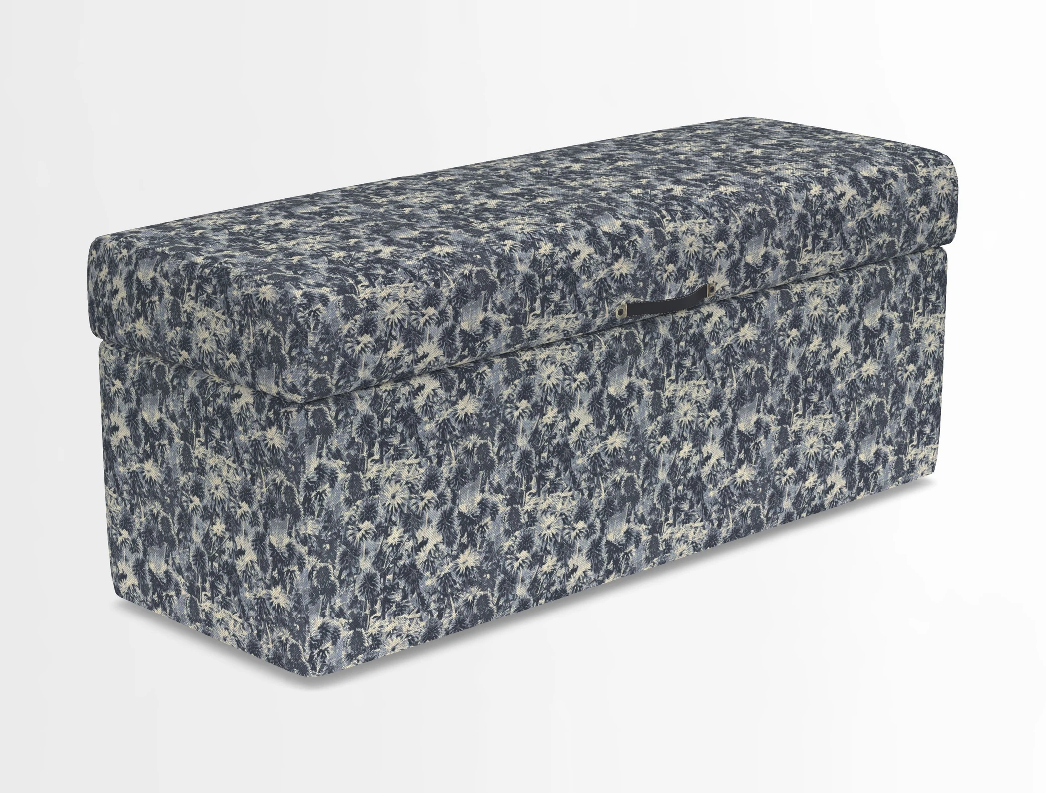 Birdham medium blanket box in Spill Resistant Gertrude Jekyll Ornamental Duck Egg and Alwinton 3 seater sofa in Spill Resistant Sussex Stripe Mocha