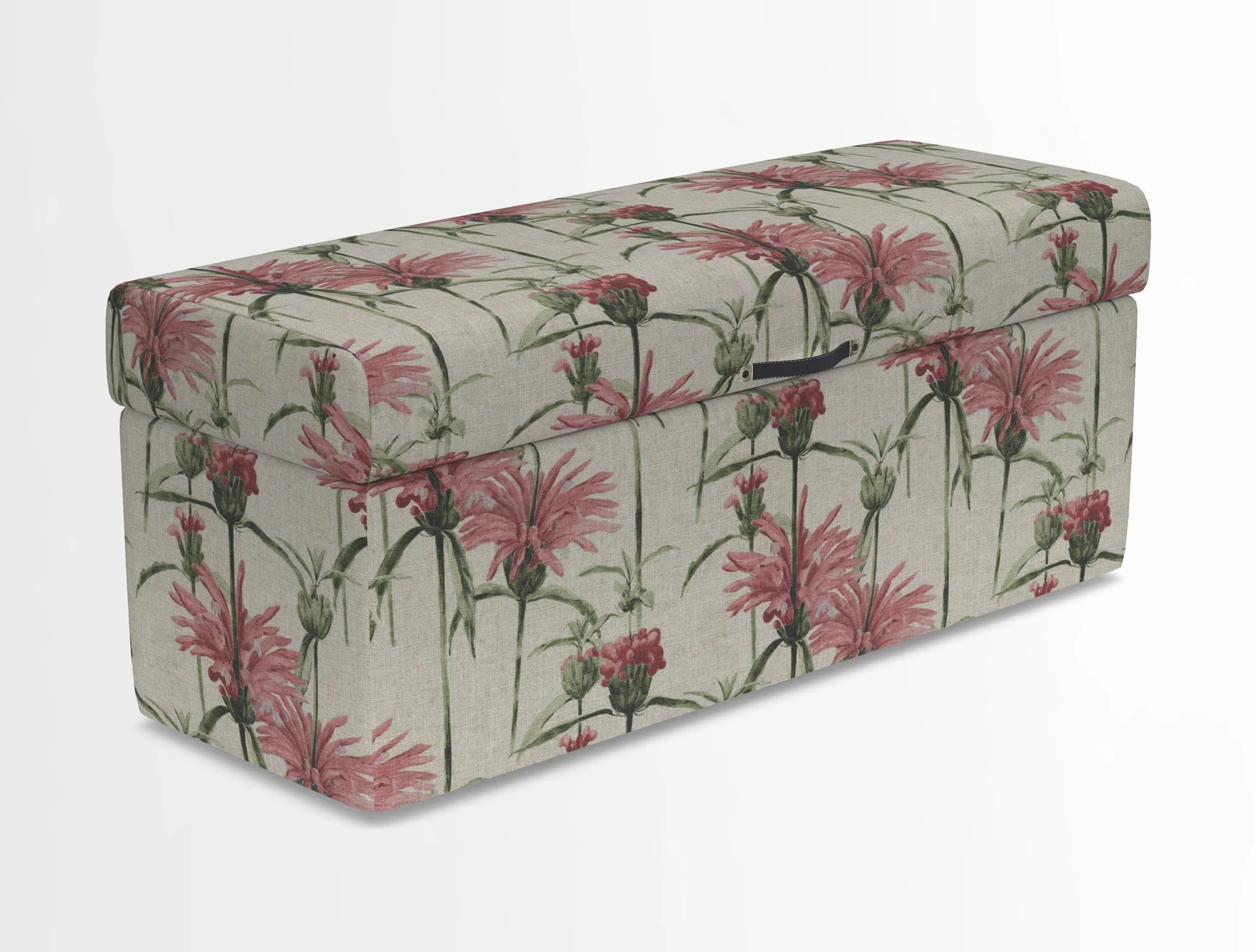 Birdham medium blanket box in Spill Resistant Gertrude Jekyll Ornamental Duck Egg and Alwinton 3 seater sofa in Spill Resistant Sussex Stripe Mocha