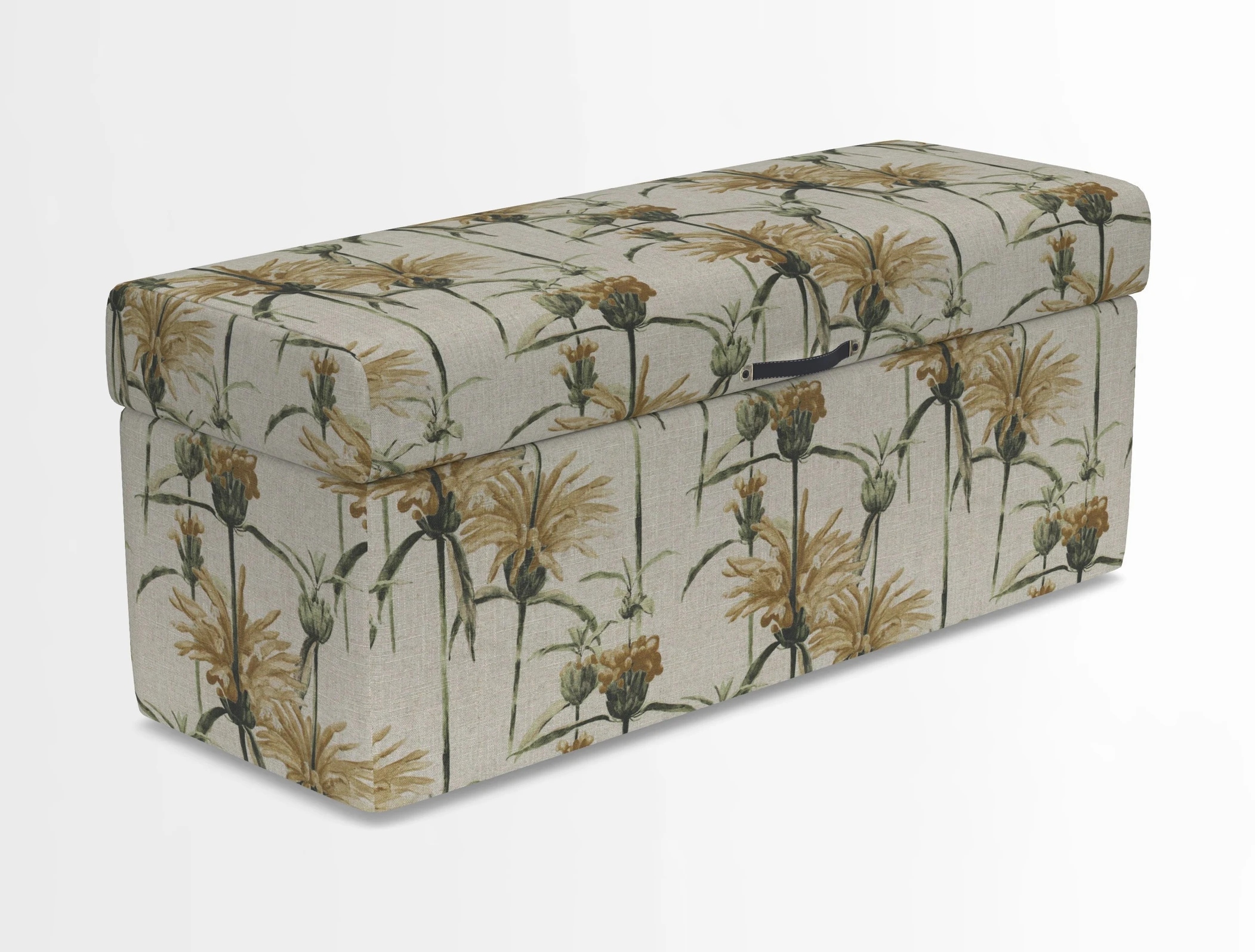 Birdham medium blanket box in Spill Resistant Gertrude Jekyll Ornamental Duck Egg and Alwinton 3 seater sofa in Spill Resistant Sussex Stripe Mocha