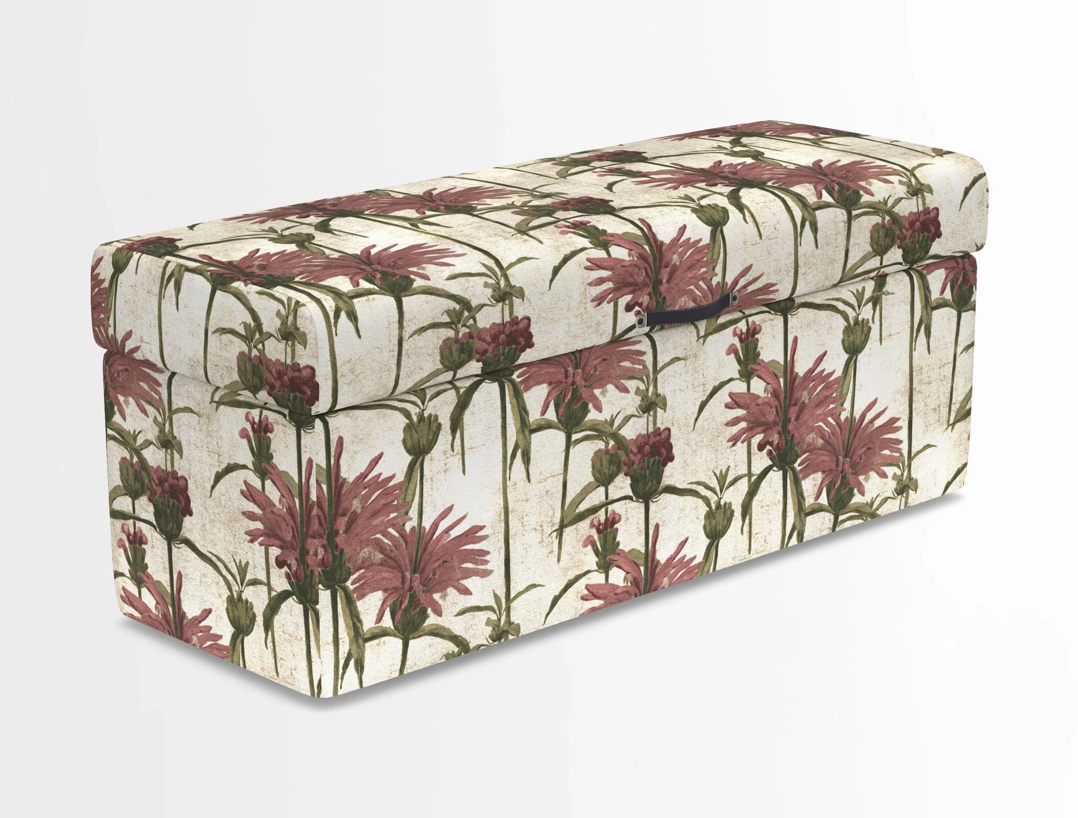 Birdham medium blanket box in Spill Resistant Gertrude Jekyll Ornamental Duck Egg and Alwinton 3 seater sofa in Spill Resistant Sussex Stripe Mocha