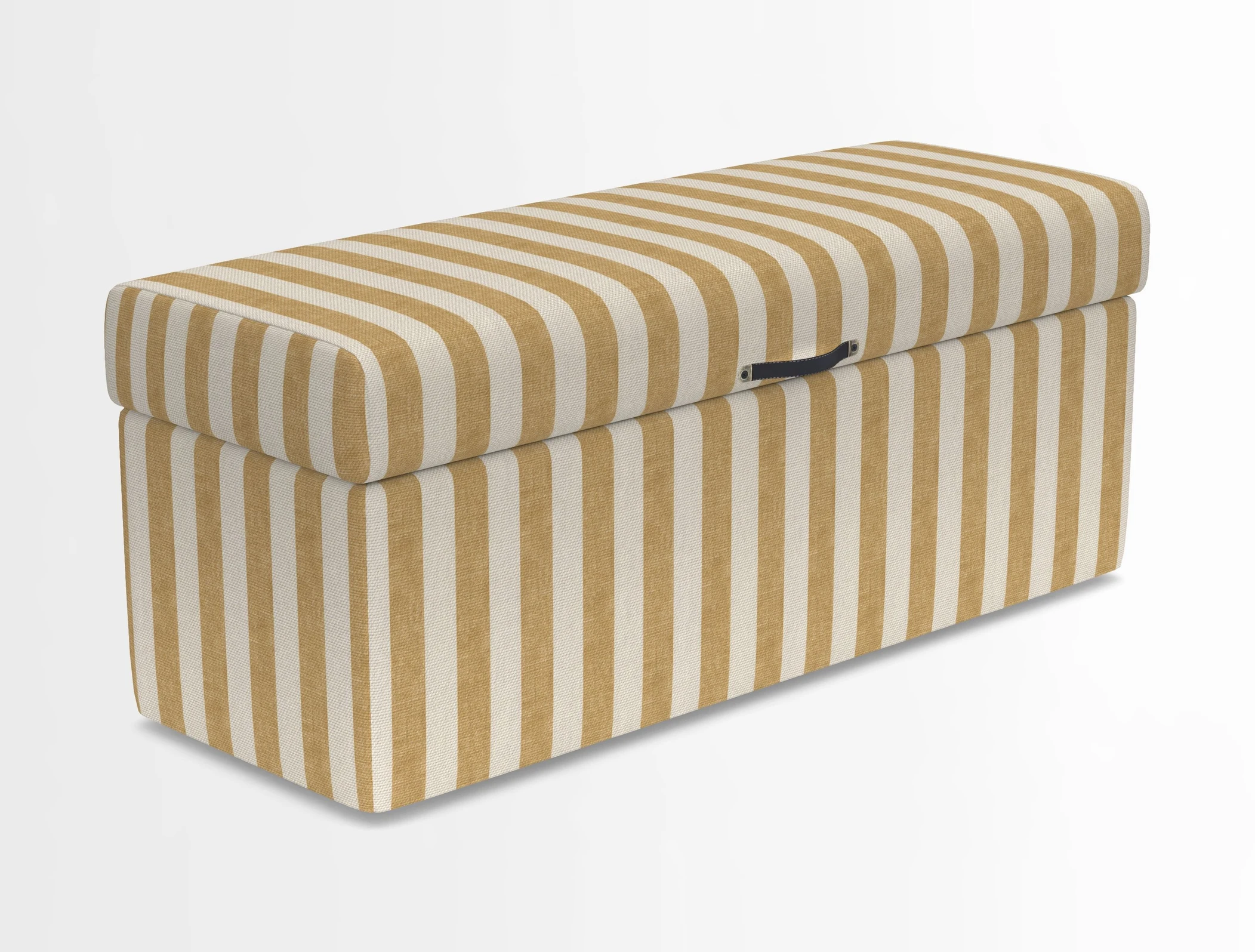 Birdham medium blanket box in Spill Resistant Gertrude Jekyll Ornamental Duck Egg and Alwinton 3 seater sofa in Spill Resistant Sussex Stripe Mocha