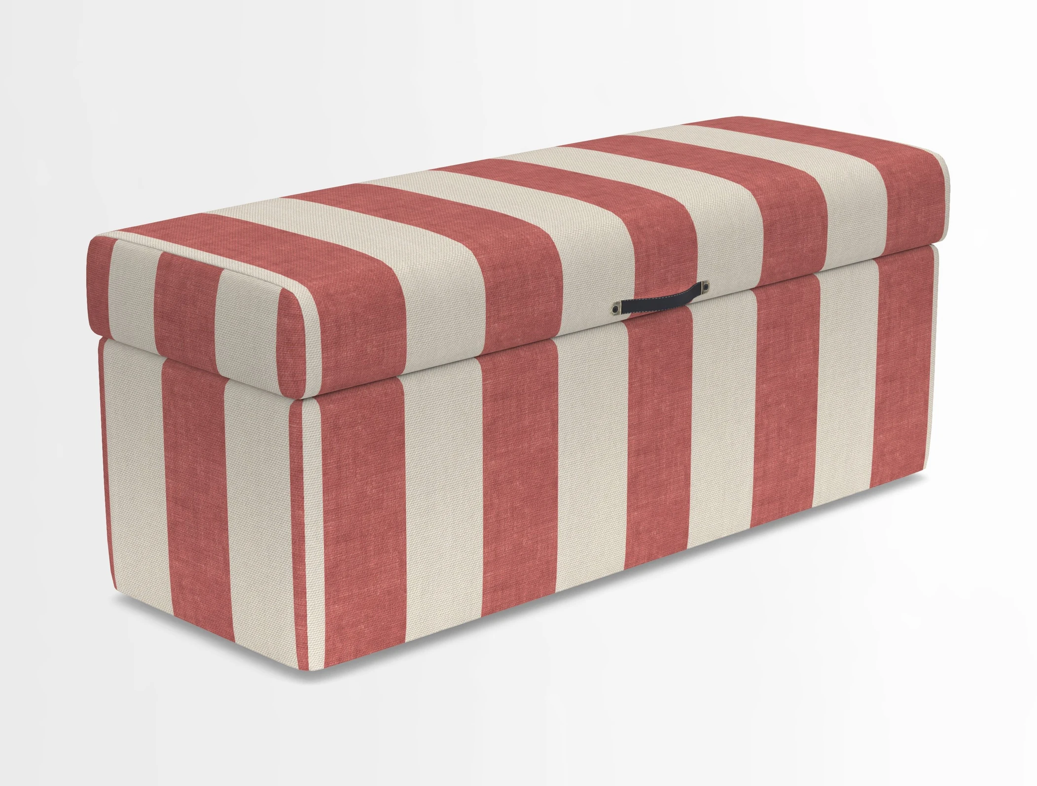 Birdham medium blanket box in Spill Resistant Gertrude Jekyll Ornamental Duck Egg and Alwinton 3 seater sofa in Spill Resistant Sussex Stripe Mocha
