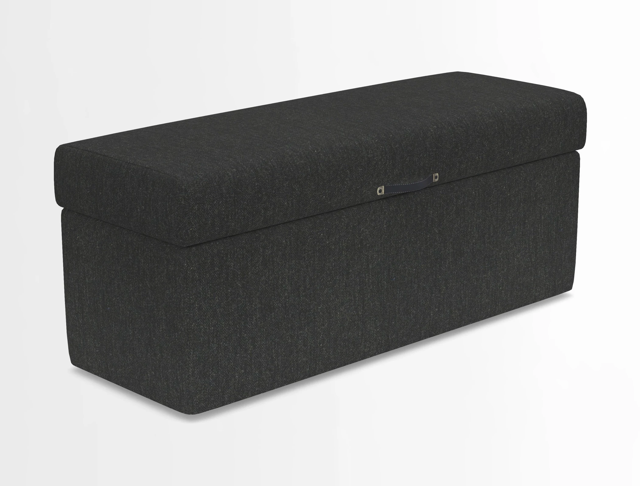 Birdham medium blanket box in Spill Resistant Gertrude Jekyll Ornamental Duck Egg and Alwinton 3 seater sofa in Spill Resistant Sussex Stripe Mocha