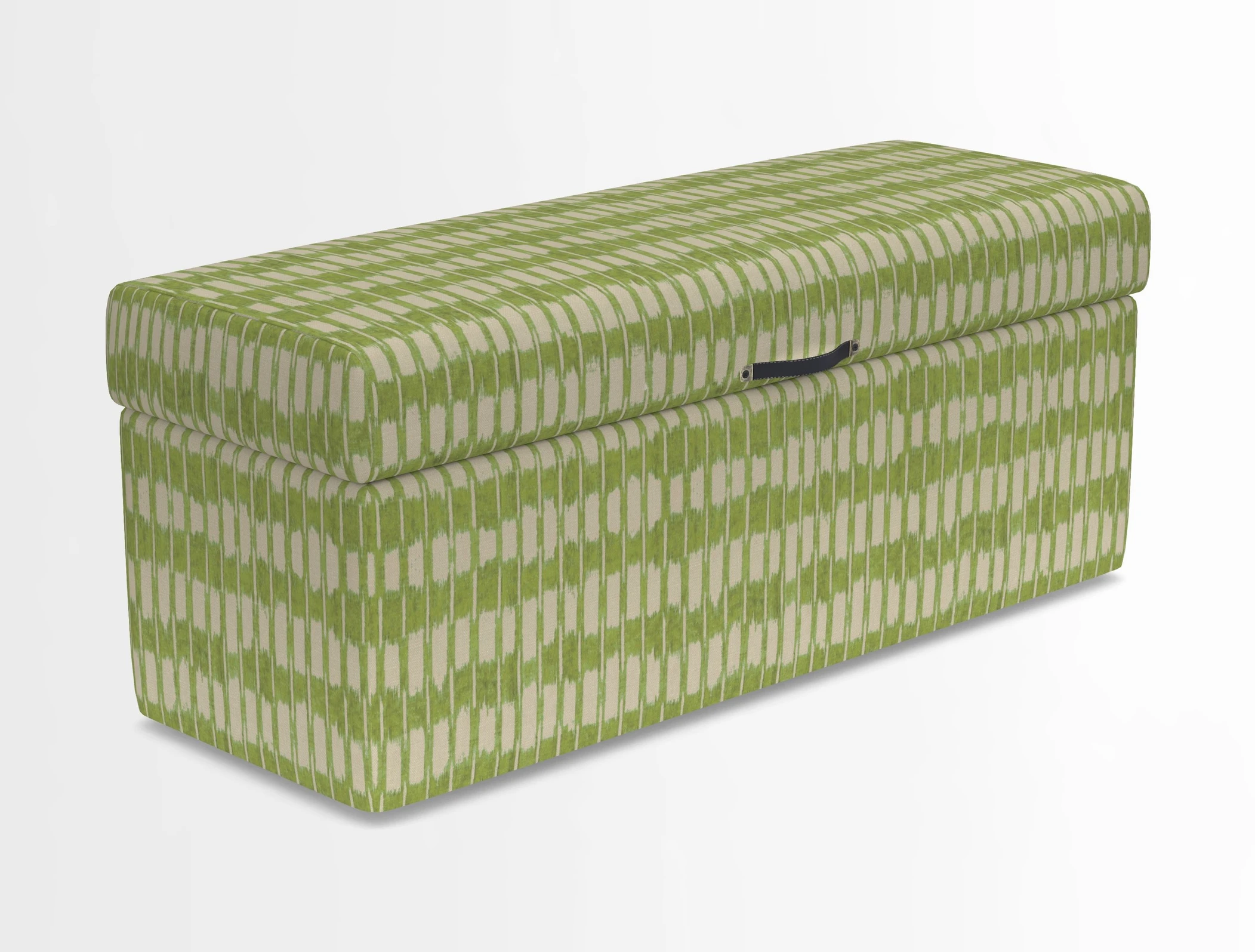 Birdham medium blanket box in Spill Resistant Gertrude Jekyll Ornamental Duck Egg and Alwinton 3 seater sofa in Spill Resistant Sussex Stripe Mocha