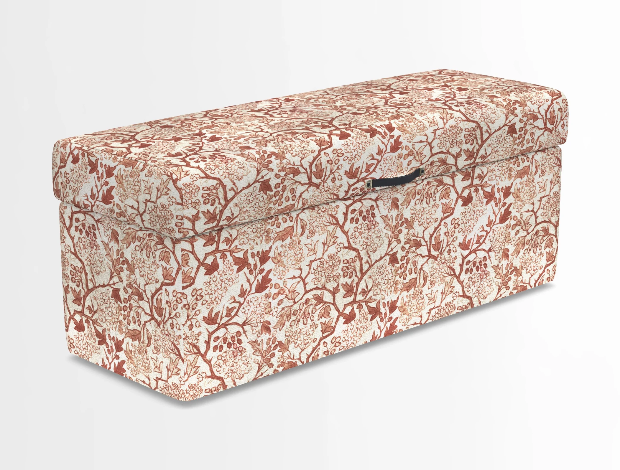 Birdham medium blanket box in Spill Resistant Gertrude Jekyll Ornamental Duck Egg and Alwinton 3 seater sofa in Spill Resistant Sussex Stripe Mocha