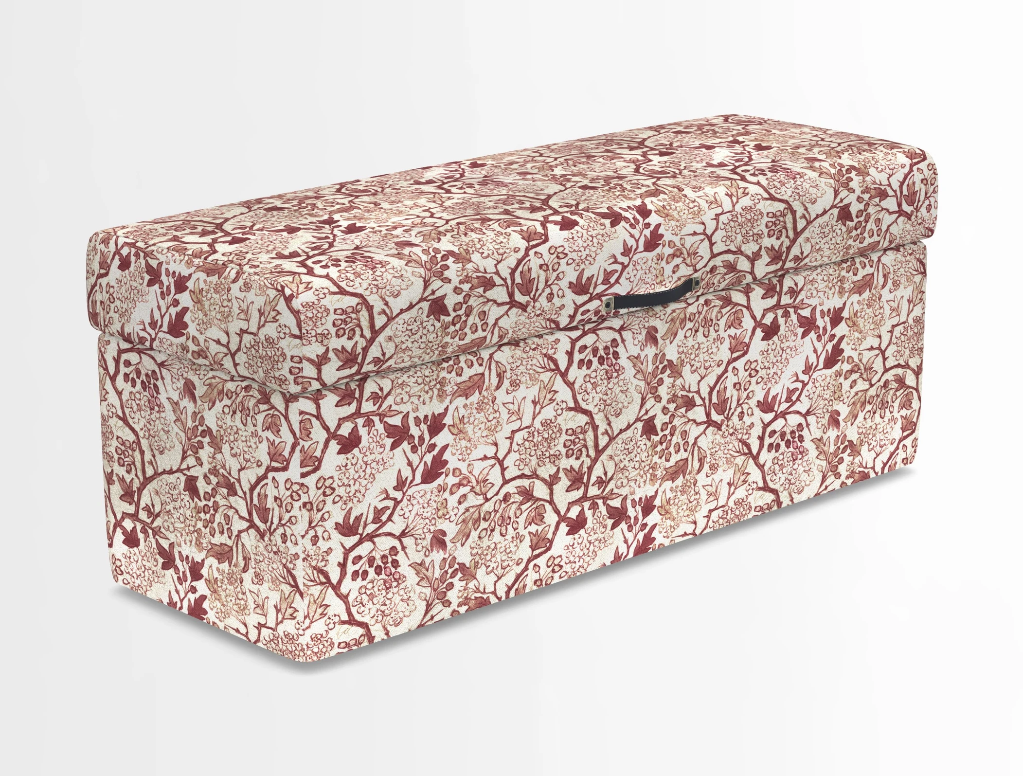 Birdham medium blanket box in Spill Resistant Gertrude Jekyll Ornamental Duck Egg and Alwinton 3 seater sofa in Spill Resistant Sussex Stripe Mocha