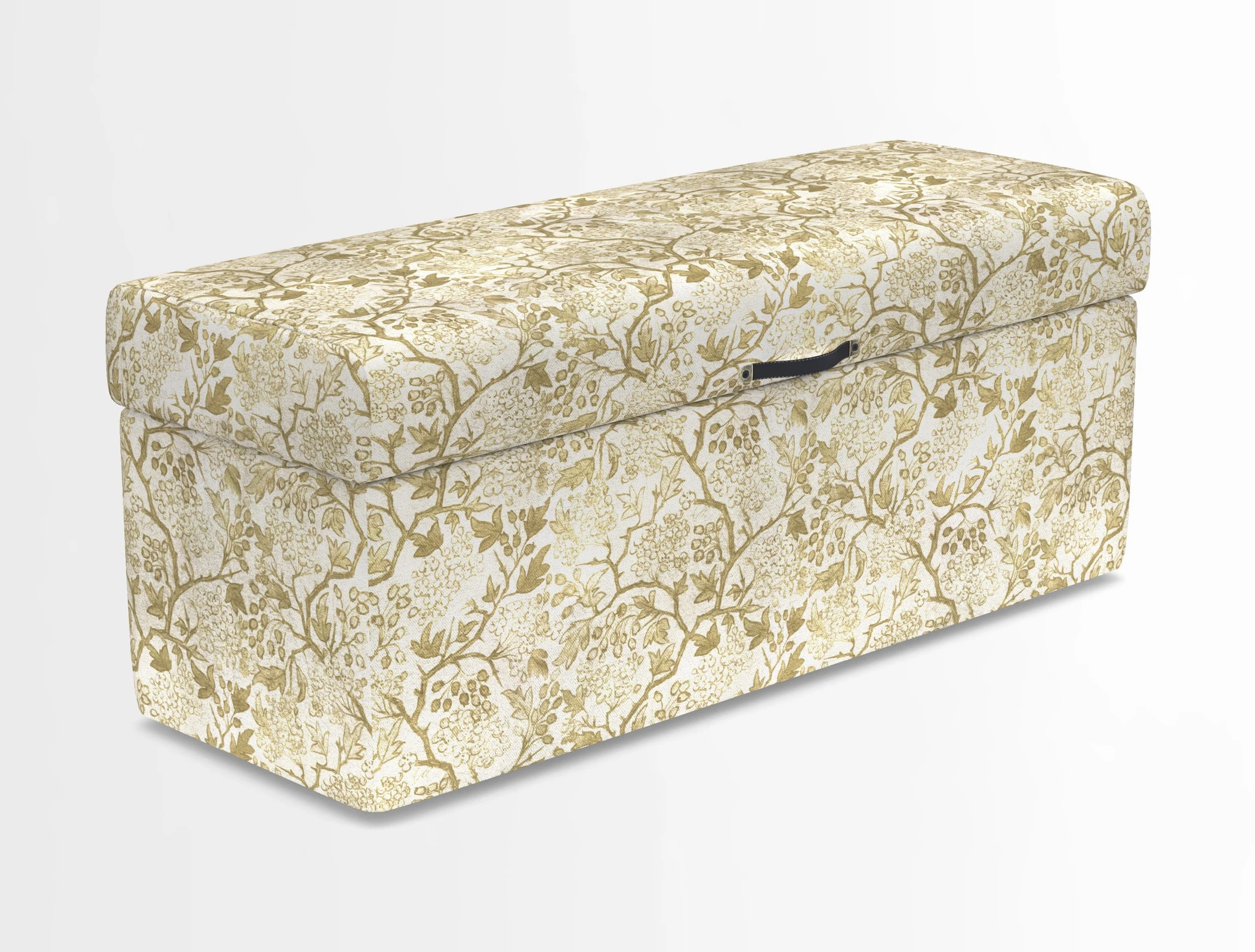 Birdham medium blanket box in Spill Resistant Gertrude Jekyll Ornamental Duck Egg and Alwinton 3 seater sofa in Spill Resistant Sussex Stripe Mocha