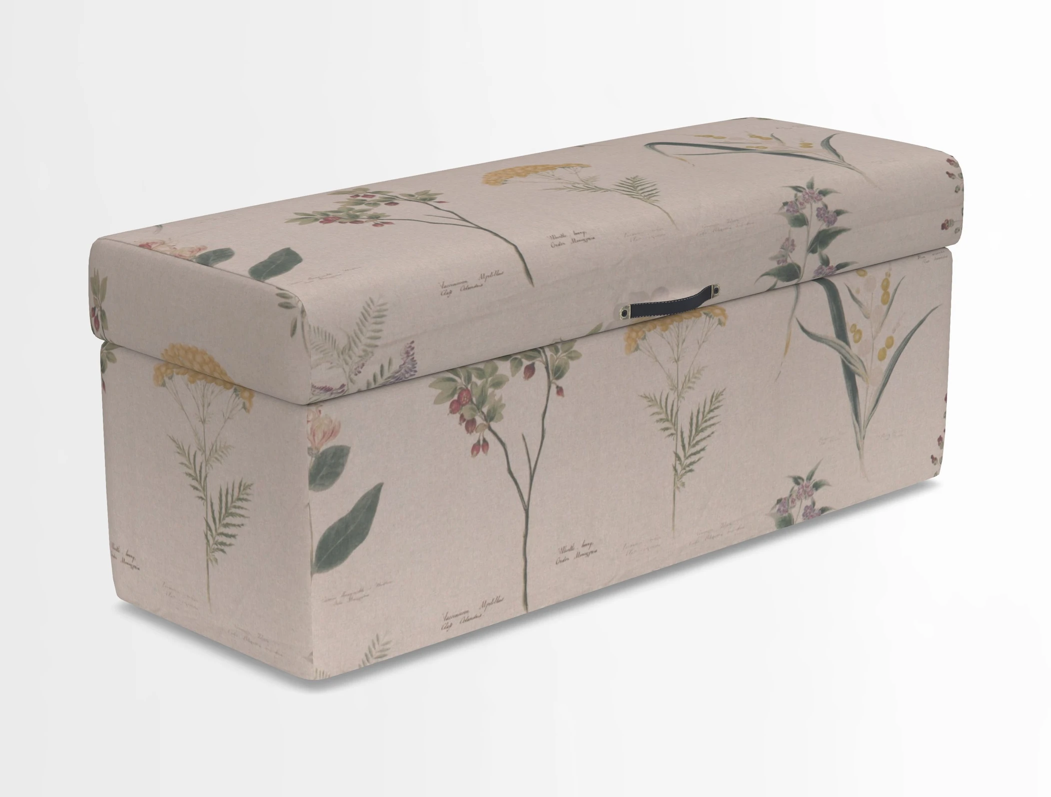 Birdham medium blanket box in Spill Resistant Gertrude Jekyll Ornamental Duck Egg and Alwinton 3 seater sofa in Spill Resistant Sussex Stripe Mocha