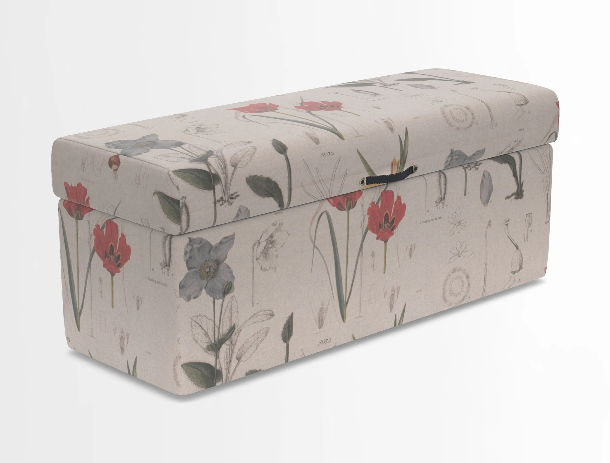 Birdham medium blanket box in Spill Resistant Gertrude Jekyll Ornamental Duck Egg and Alwinton 3 seater sofa in Spill Resistant Sussex Stripe Mocha