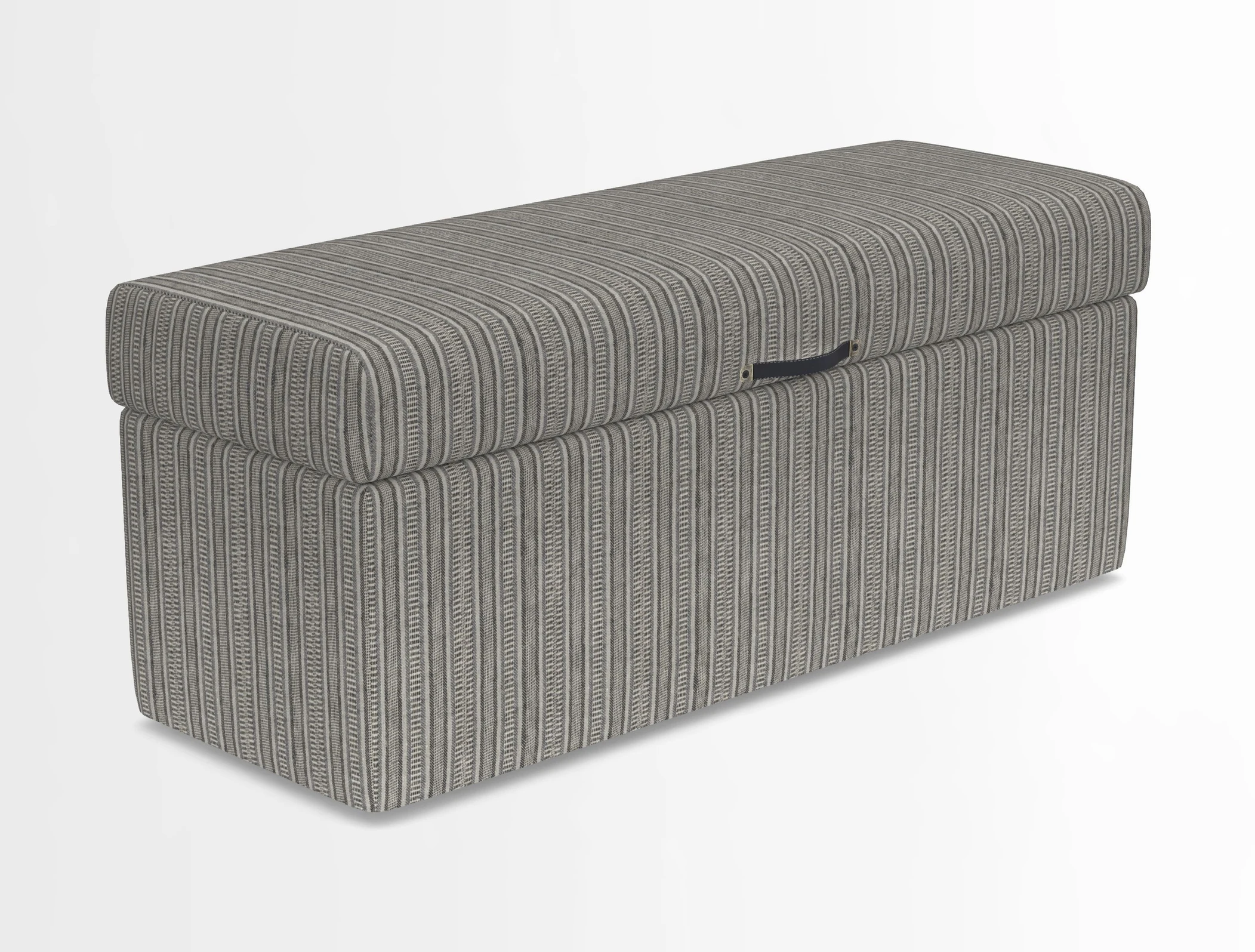 Birdham medium blanket box in Spill Resistant Gertrude Jekyll Ornamental Duck Egg and Alwinton 3 seater sofa in Spill Resistant Sussex Stripe Mocha