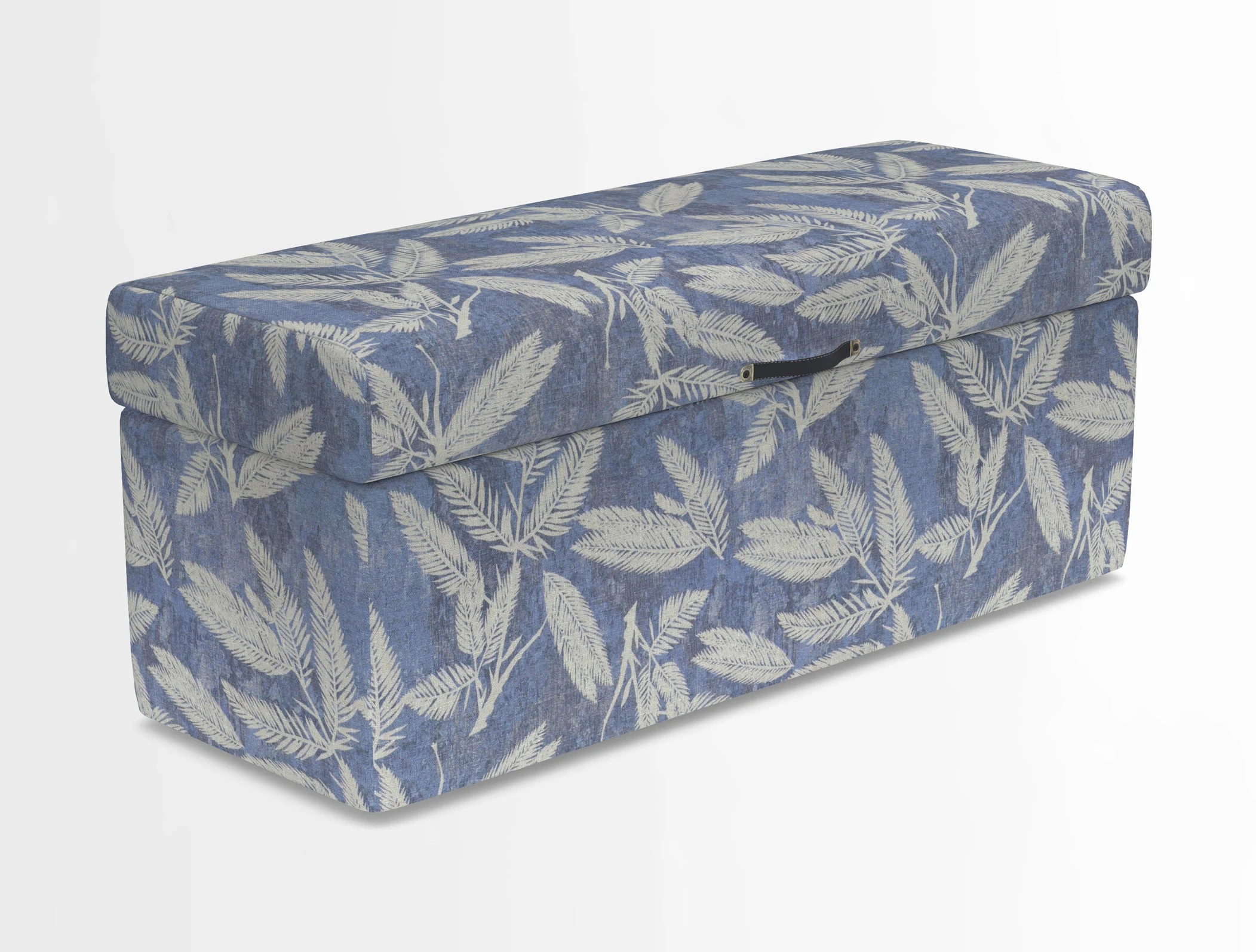 Birdham medium blanket box in Spill Resistant Gertrude Jekyll Ornamental Duck Egg and Alwinton 3 seater sofa in Spill Resistant Sussex Stripe Mocha