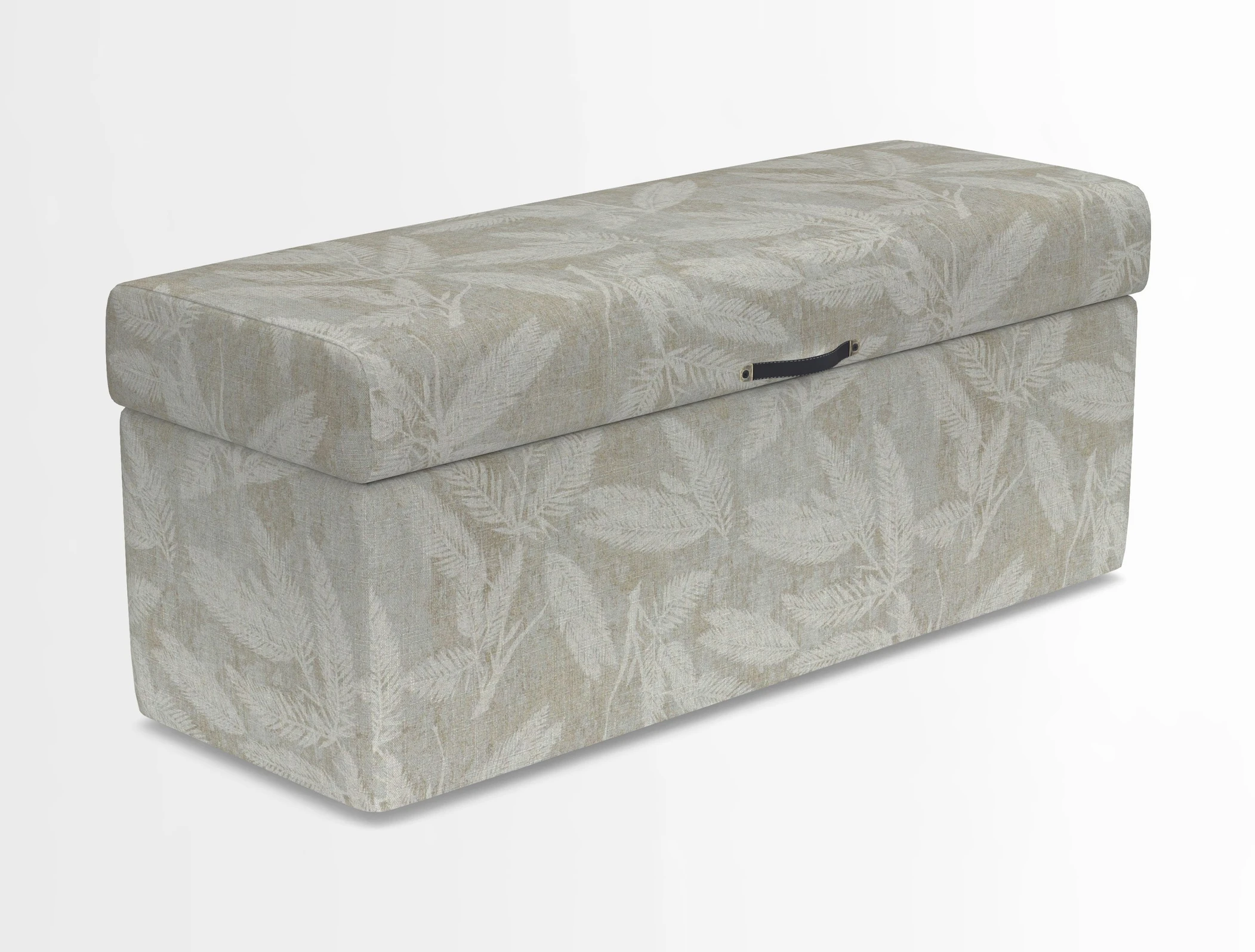 Birdham medium blanket box in Spill Resistant Gertrude Jekyll Ornamental Duck Egg and Alwinton 3 seater sofa in Spill Resistant Sussex Stripe Mocha