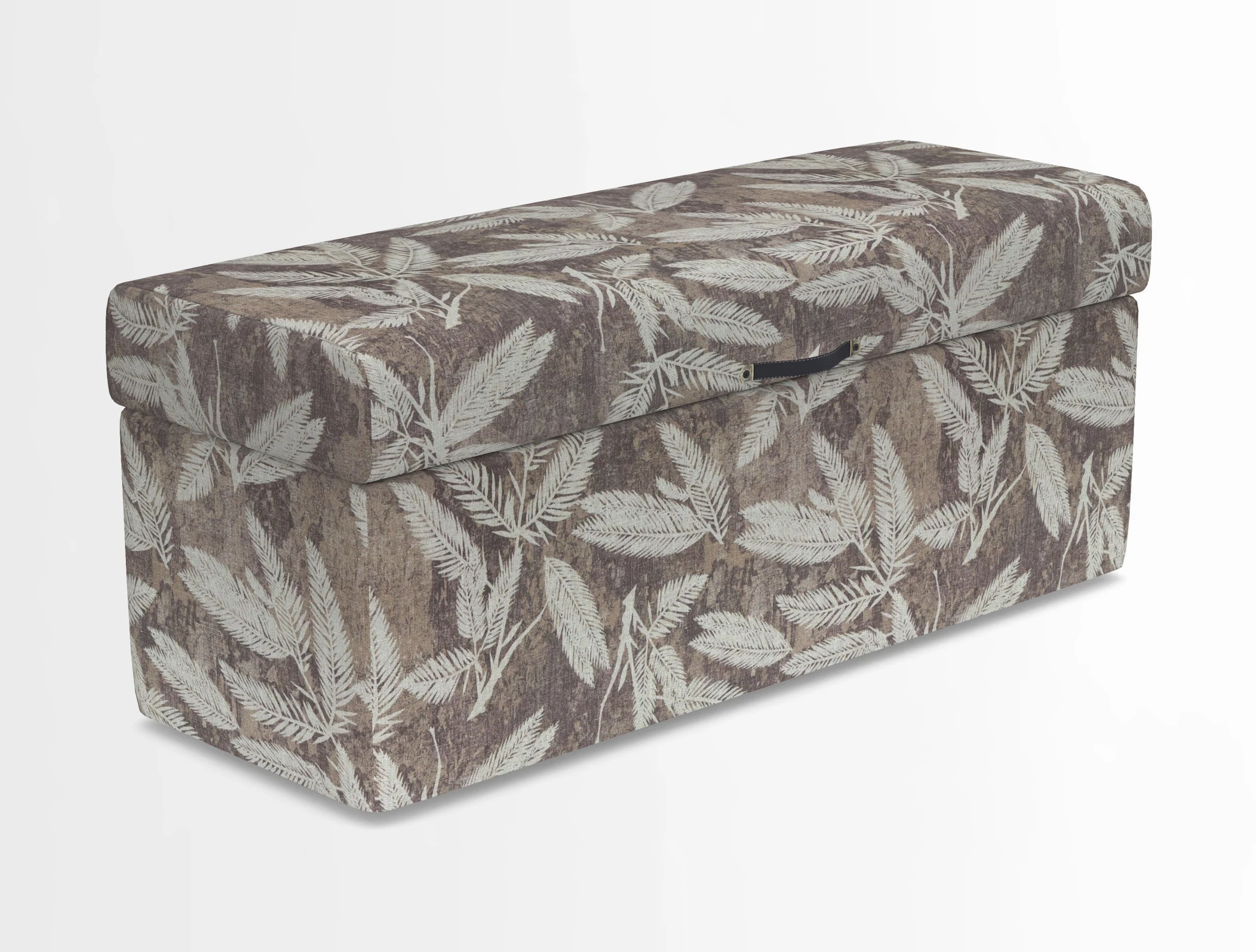 Birdham medium blanket box in Spill Resistant Gertrude Jekyll Ornamental Duck Egg and Alwinton 3 seater sofa in Spill Resistant Sussex Stripe Mocha