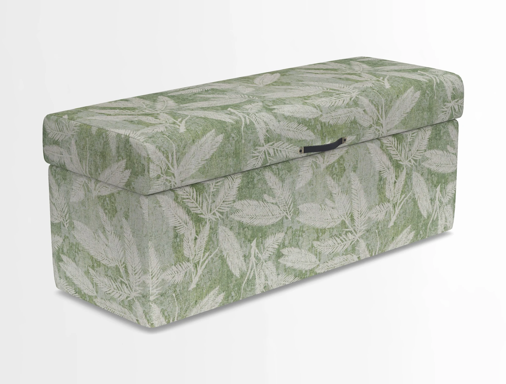 Birdham medium blanket box in Spill Resistant Gertrude Jekyll Ornamental Duck Egg and Alwinton 3 seater sofa in Spill Resistant Sussex Stripe Mocha