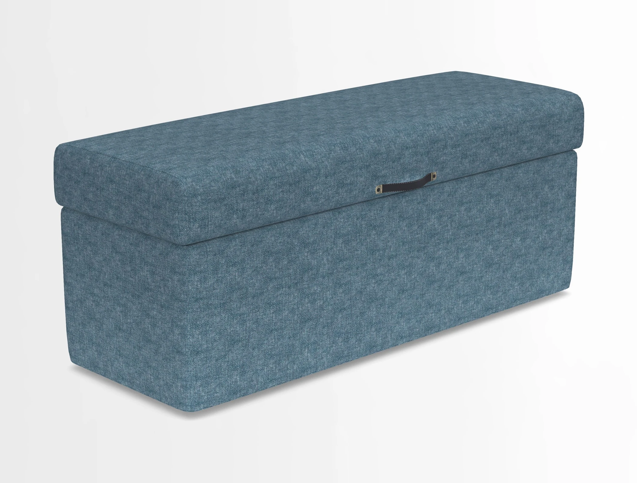 Birdham medium blanket box in Spill Resistant Gertrude Jekyll Ornamental Duck Egg and Alwinton 3 seater sofa in Spill Resistant Sussex Stripe Mocha