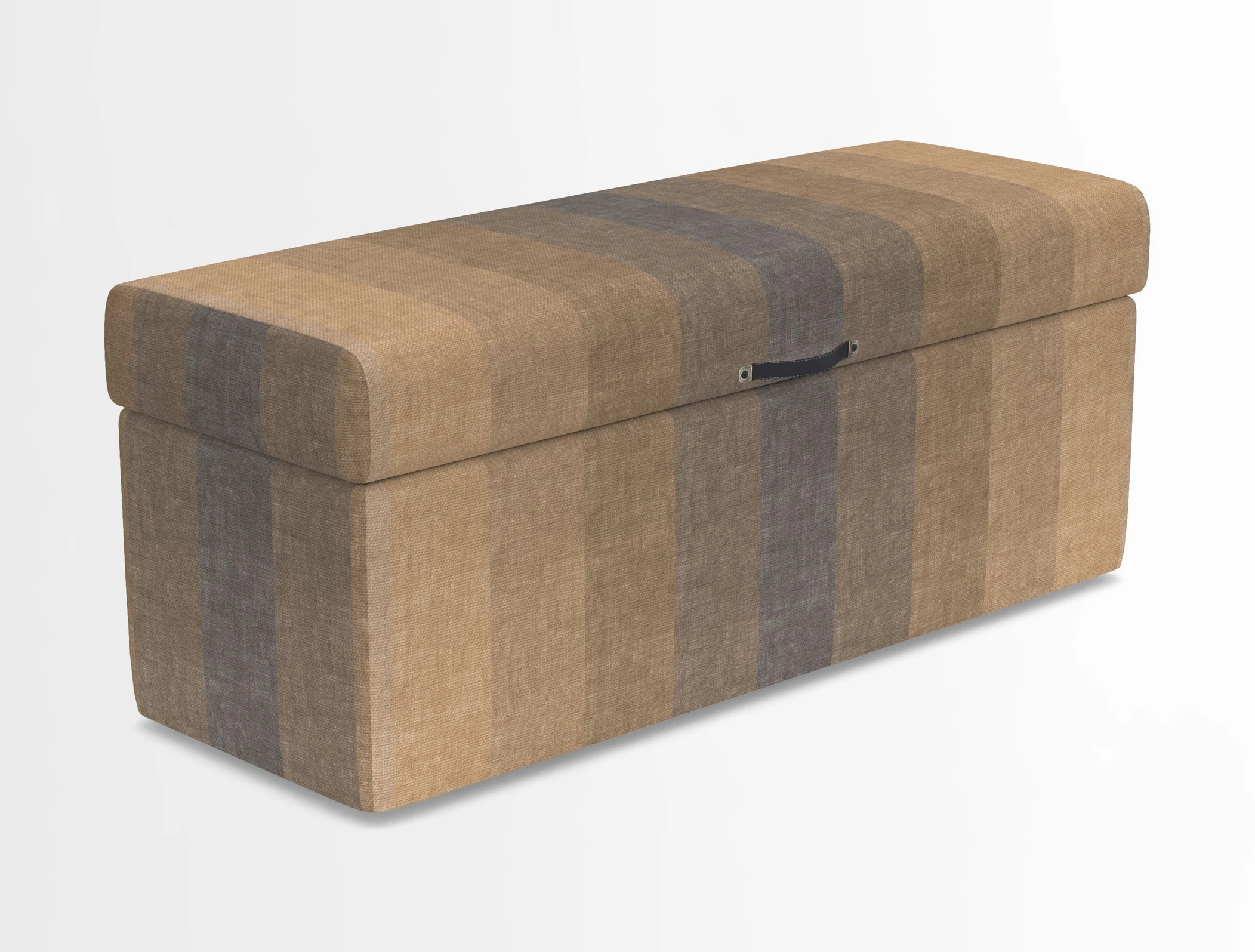 Birdham medium blanket box in Spill Resistant Gertrude Jekyll Ornamental Duck Egg and Alwinton 3 seater sofa in Spill Resistant Sussex Stripe Mocha