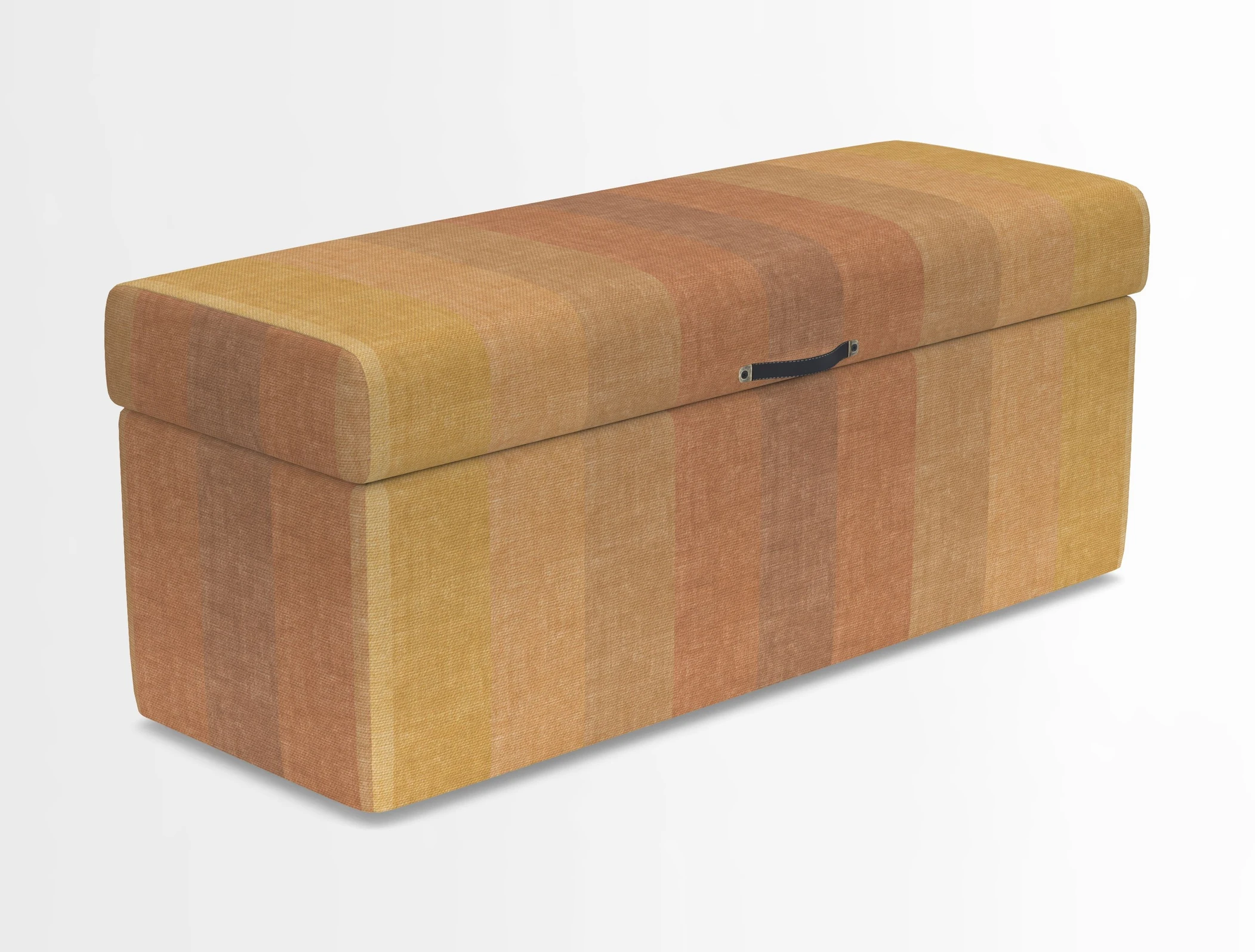 Birdham medium blanket box in Spill Resistant Gertrude Jekyll Ornamental Duck Egg and Alwinton 3 seater sofa in Spill Resistant Sussex Stripe Mocha