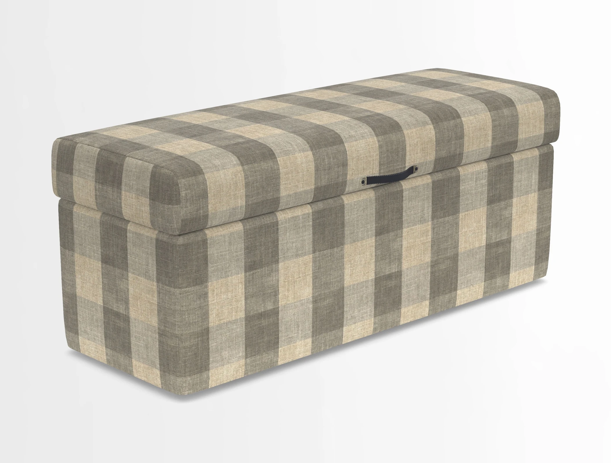 Birdham medium blanket box in Spill Resistant Gertrude Jekyll Ornamental Duck Egg and Alwinton 3 seater sofa in Spill Resistant Sussex Stripe Mocha