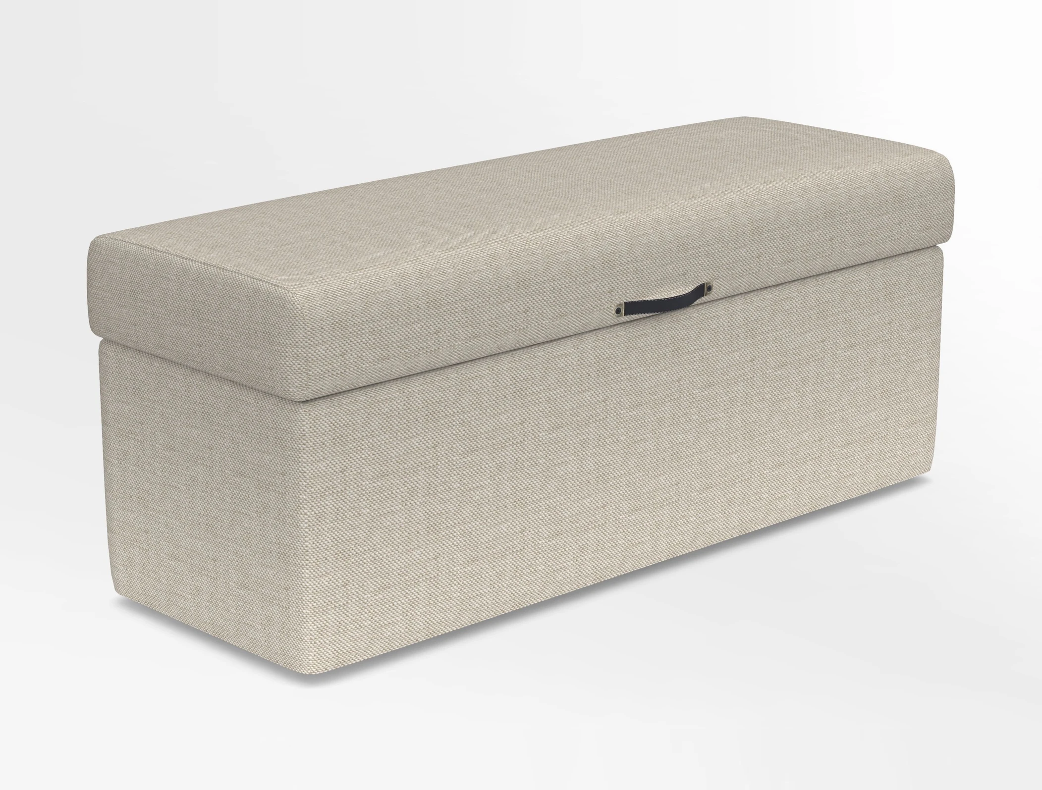 Birdham medium blanket box in Spill Resistant Gertrude Jekyll Ornamental Duck Egg and Alwinton 3 seater sofa in Spill Resistant Sussex Stripe Mocha