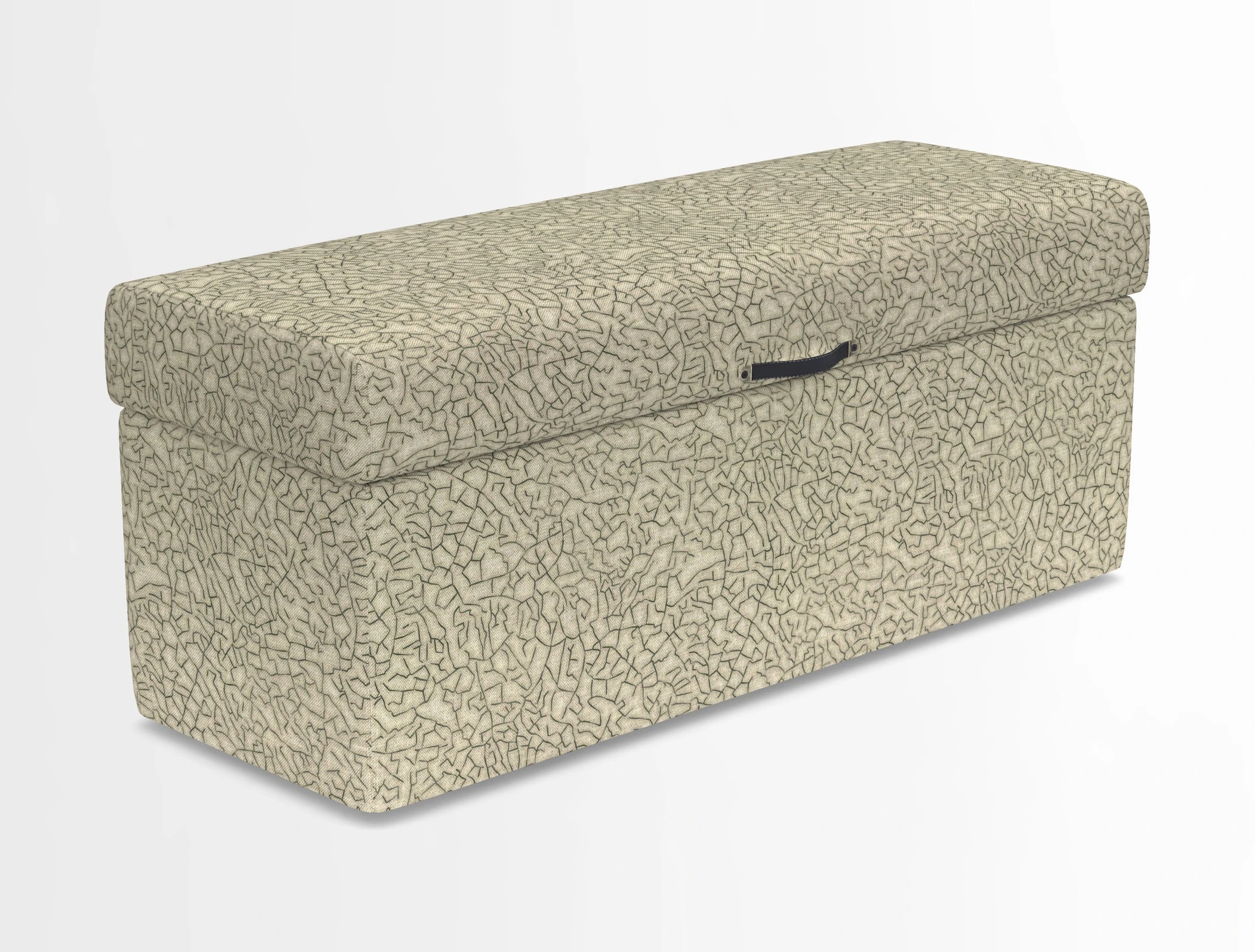 Birdham medium blanket box in Spill Resistant Gertrude Jekyll Ornamental Duck Egg and Alwinton 3 seater sofa in Spill Resistant Sussex Stripe Mocha