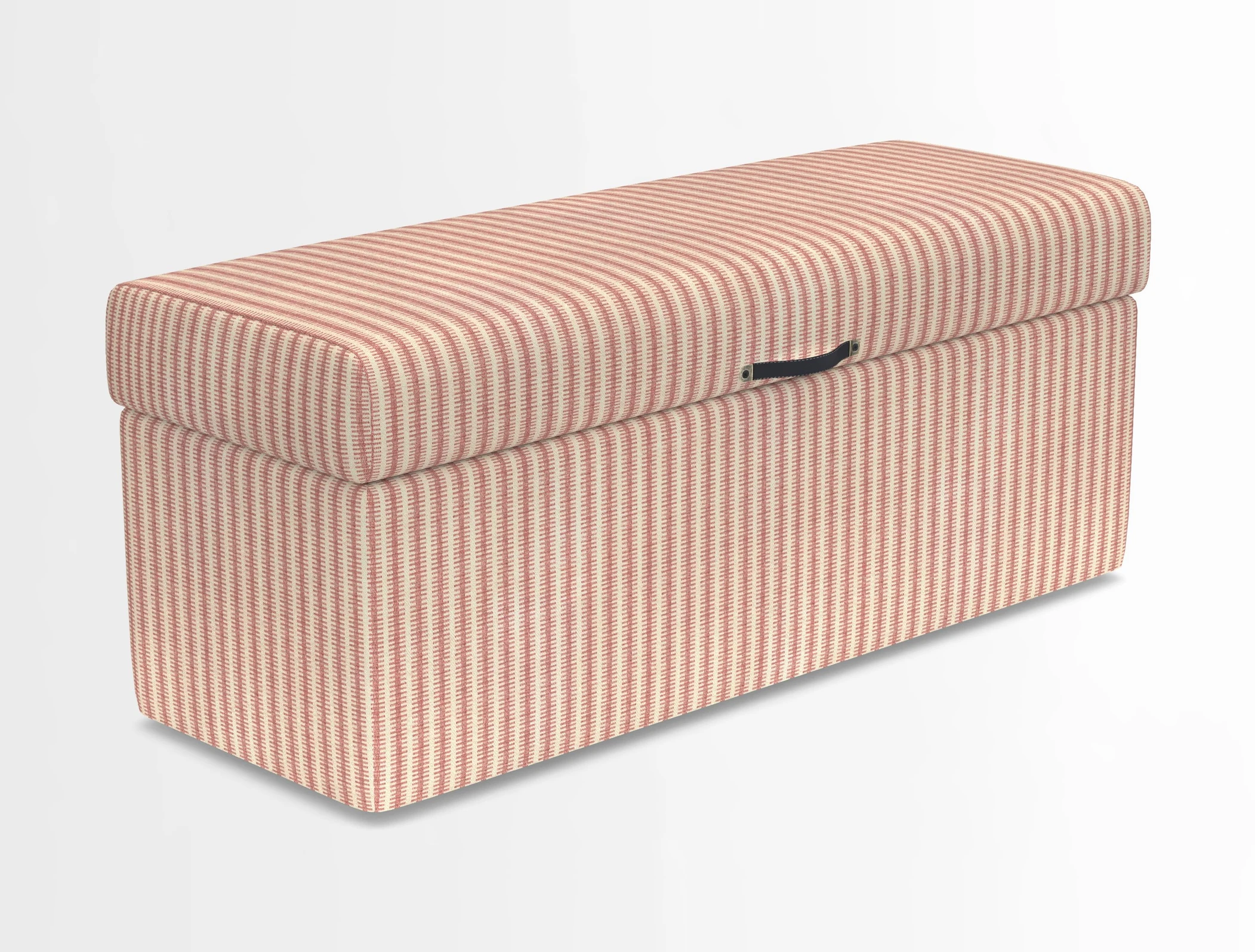 Birdham medium blanket box in Spill Resistant Gertrude Jekyll Ornamental Duck Egg and Alwinton 3 seater sofa in Spill Resistant Sussex Stripe Mocha