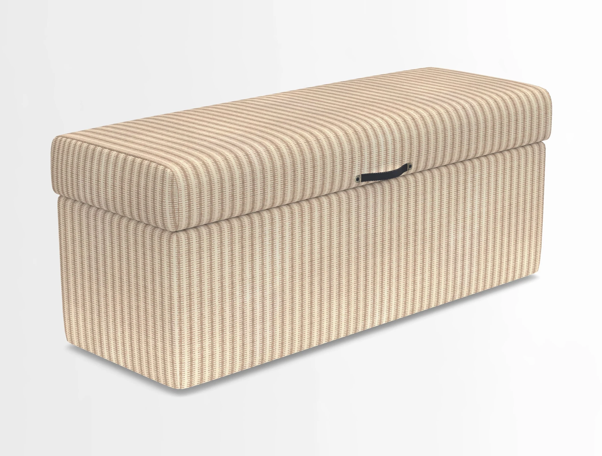 Birdham medium blanket box in Spill Resistant Gertrude Jekyll Ornamental Duck Egg and Alwinton 3 seater sofa in Spill Resistant Sussex Stripe Mocha