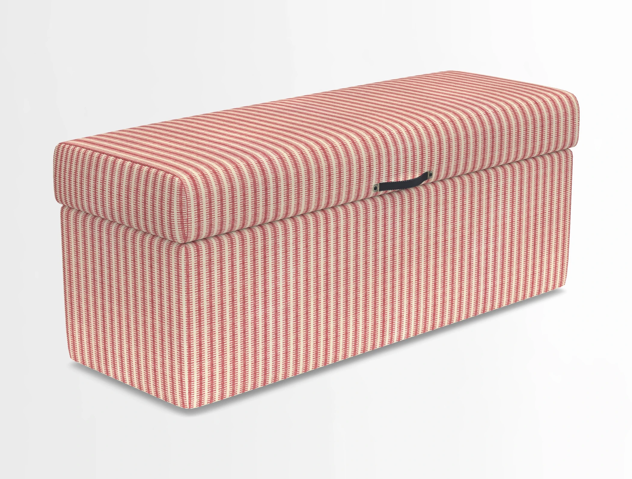 Birdham medium blanket box in Spill Resistant Gertrude Jekyll Ornamental Duck Egg and Alwinton 3 seater sofa in Spill Resistant Sussex Stripe Mocha
