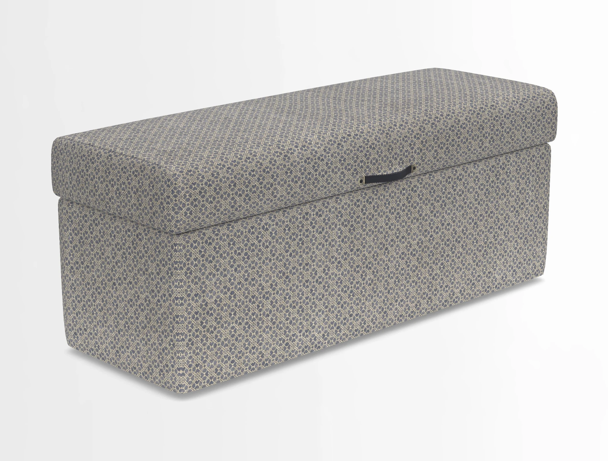 Birdham medium blanket box in Spill Resistant Gertrude Jekyll Ornamental Duck Egg and Alwinton 3 seater sofa in Spill Resistant Sussex Stripe Mocha
