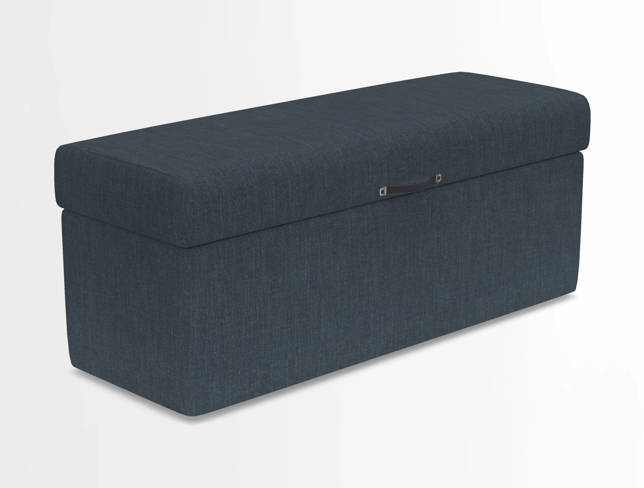 Birdham medium blanket box in Spill Resistant Gertrude Jekyll Ornamental Duck Egg and Alwinton 3 seater sofa in Spill Resistant Sussex Stripe Mocha