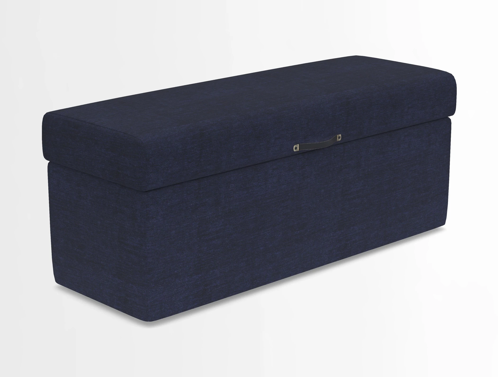 Birdham medium blanket box in Spill Resistant Gertrude Jekyll Ornamental Duck Egg and Alwinton 3 seater sofa in Spill Resistant Sussex Stripe Mocha